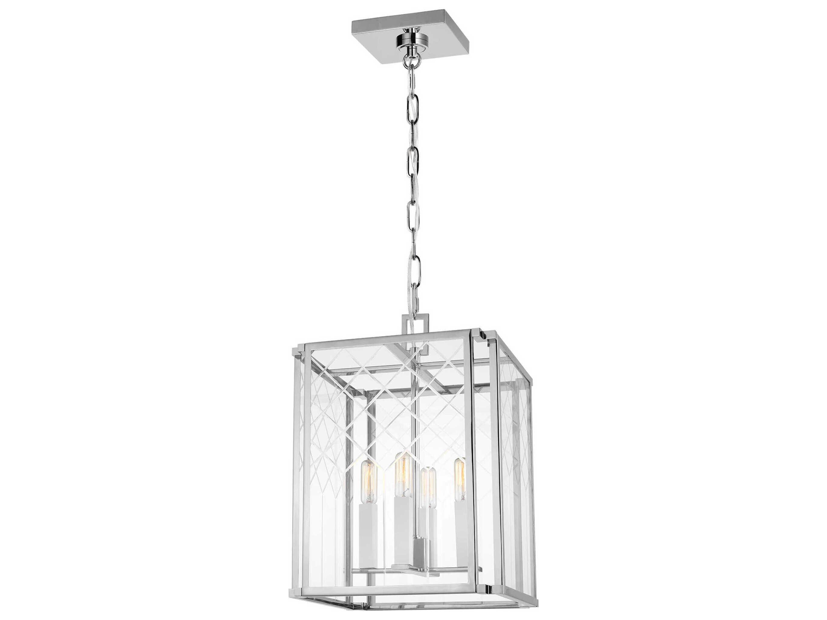 Visual Comfort Studio Erro 4-Light Polished Nickel Chandelier