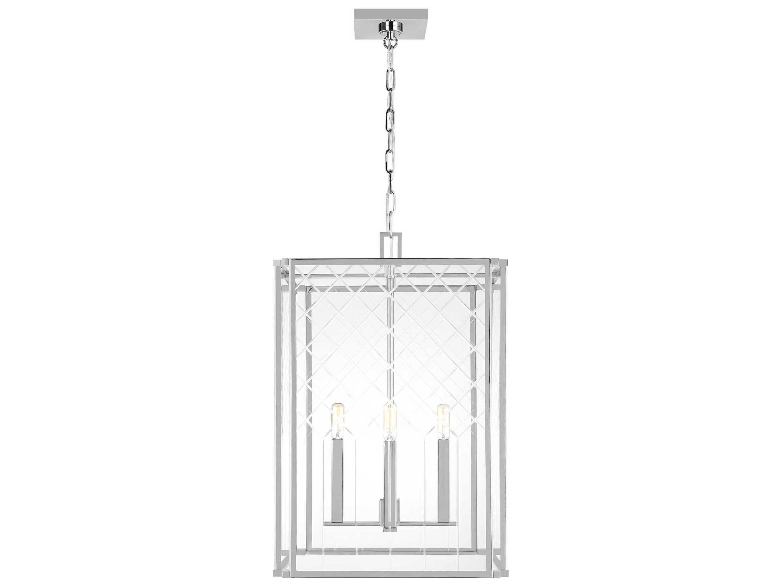 Visual Comfort Studio Erro 4-Light Polished Nickel Chandelier