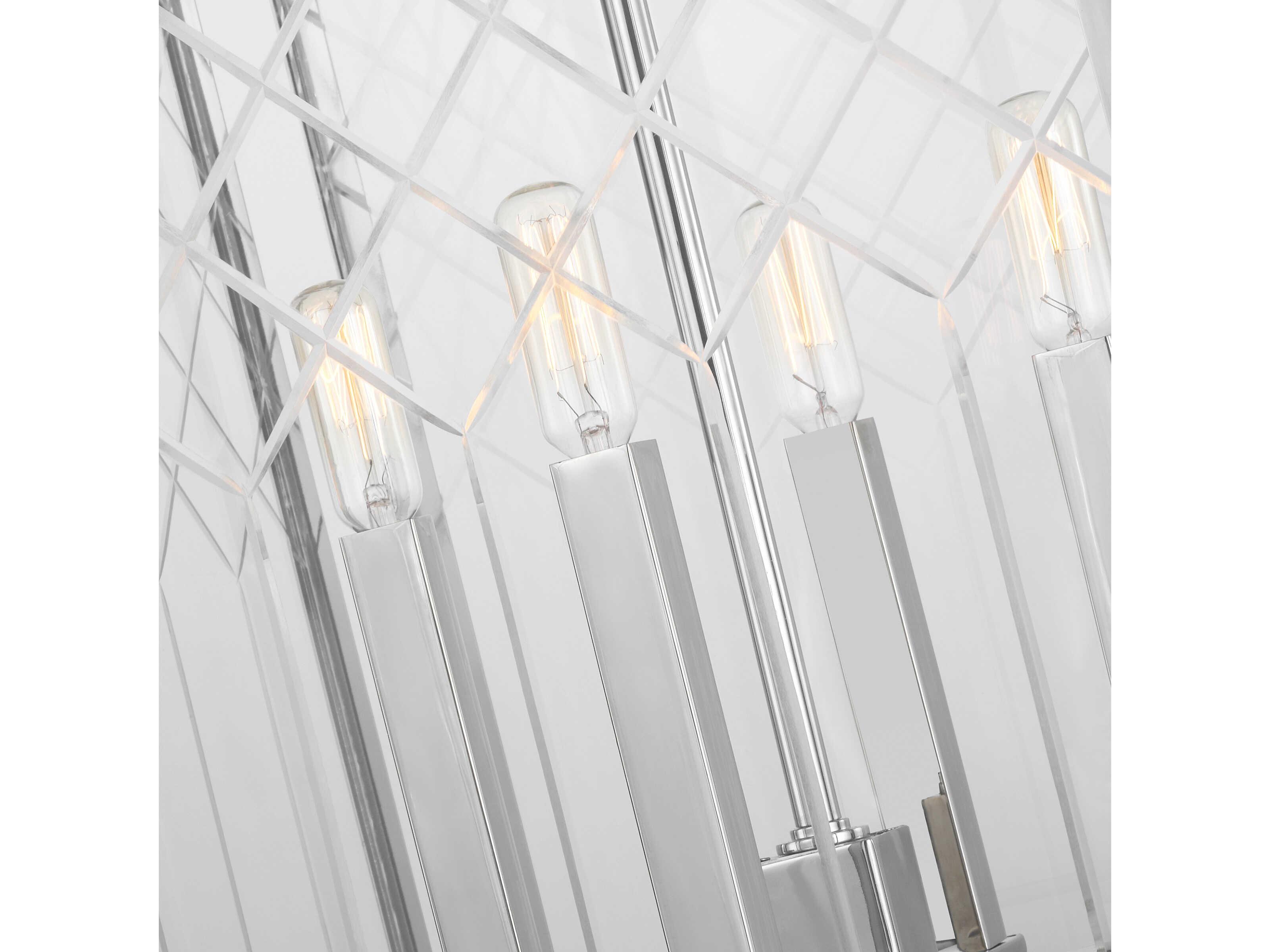 Visual Comfort Studio Erro 4-Light Polished Nickel Chandelier