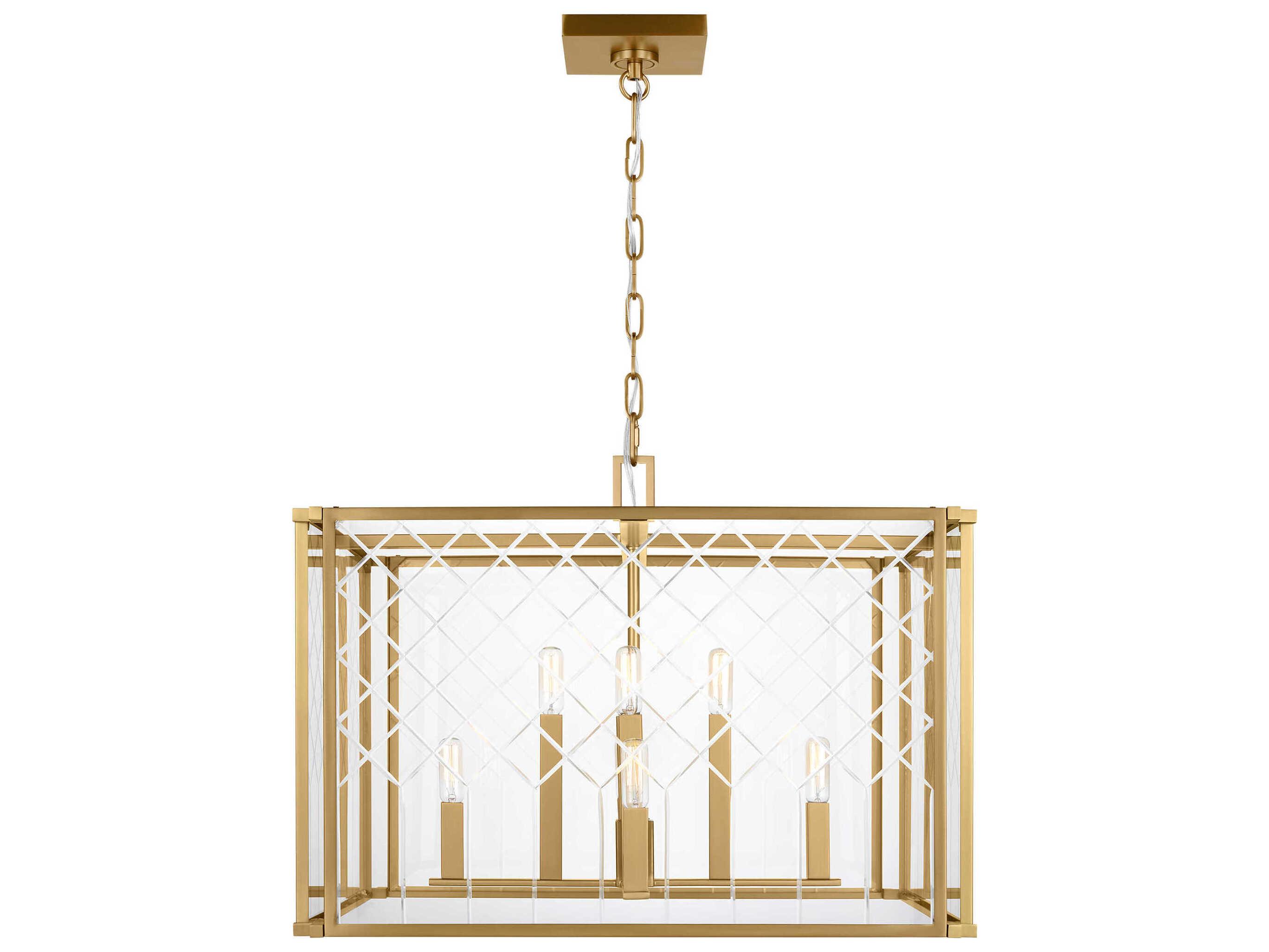 Visual Comfort Studio Erro 8-Light Burnished Brass Chandelier