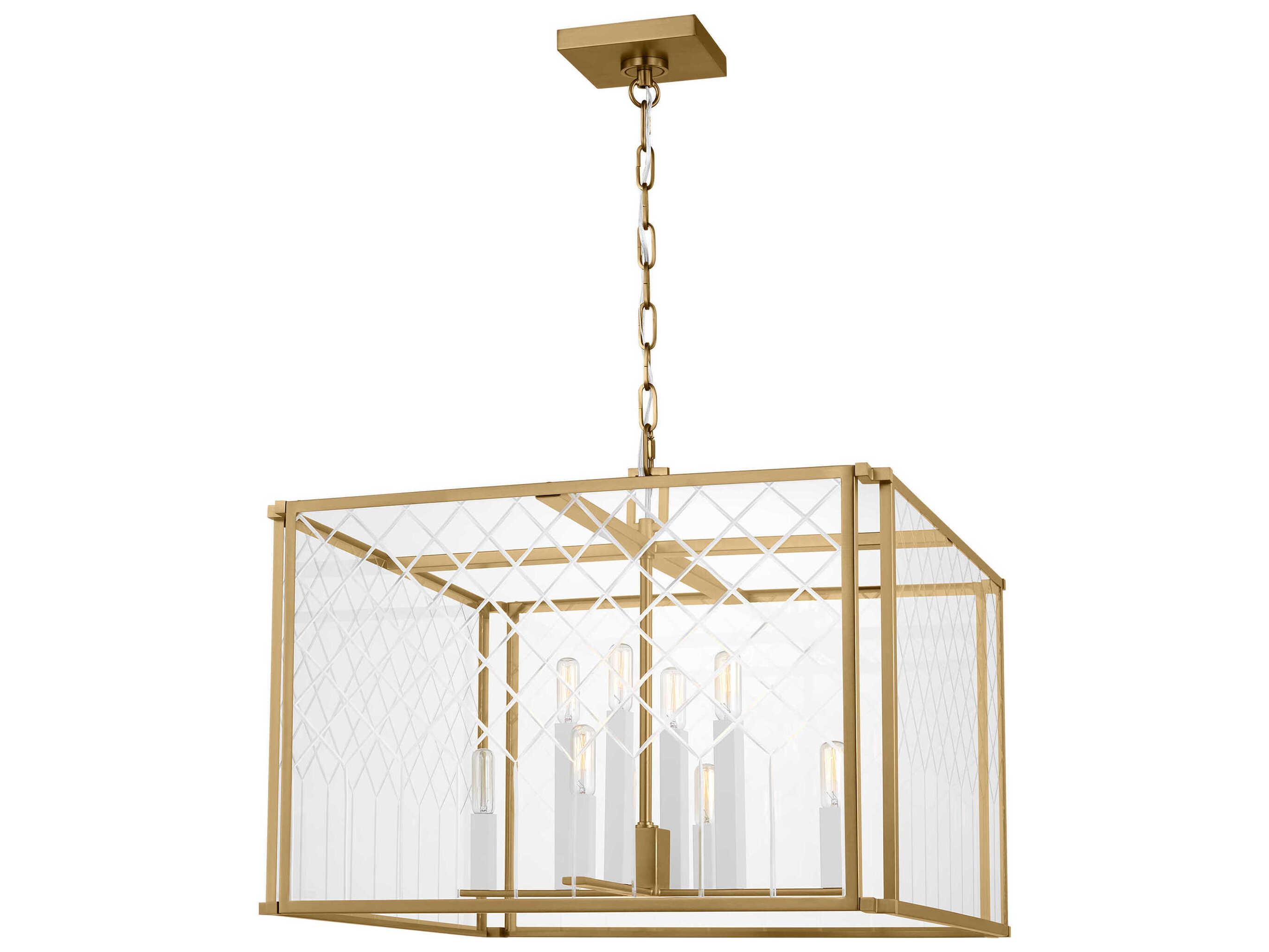 Visual Comfort Studio Erro 8-Light Burnished Brass Chandelier
