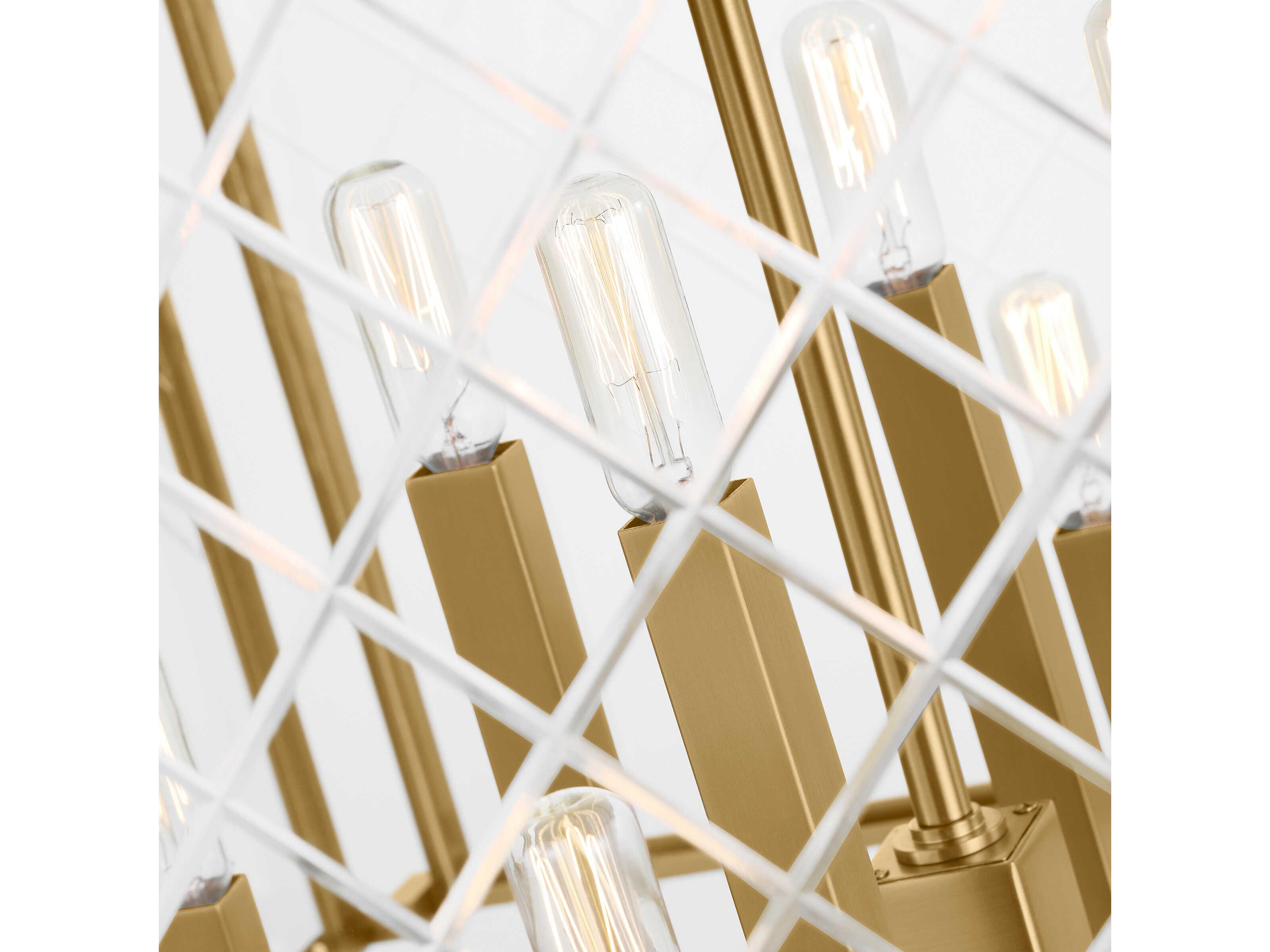 Visual Comfort Studio Erro 8-Light Burnished Brass Chandelier