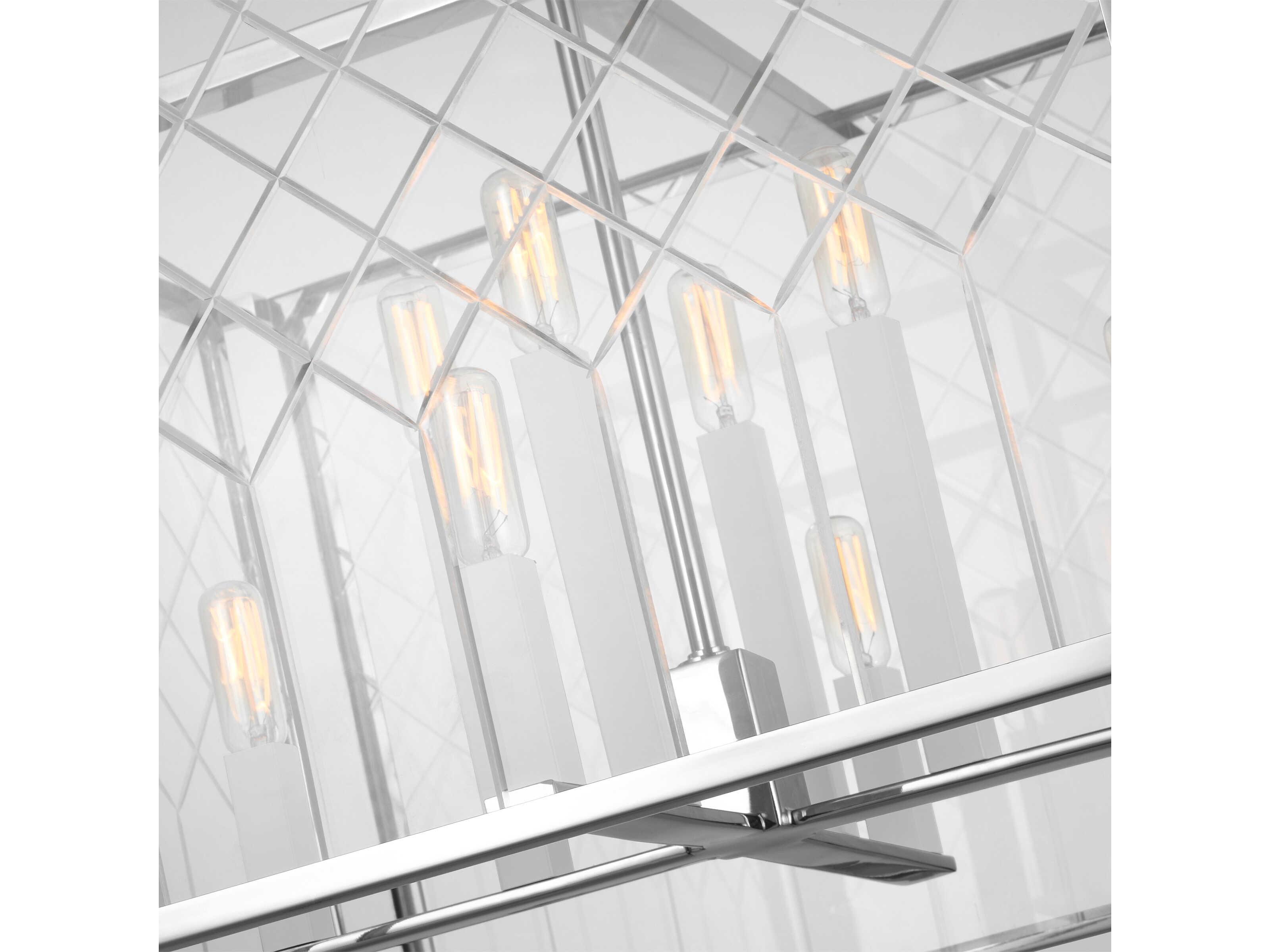 Visual Comfort Studio Erro 8-Light Polished Nickel Chandelier