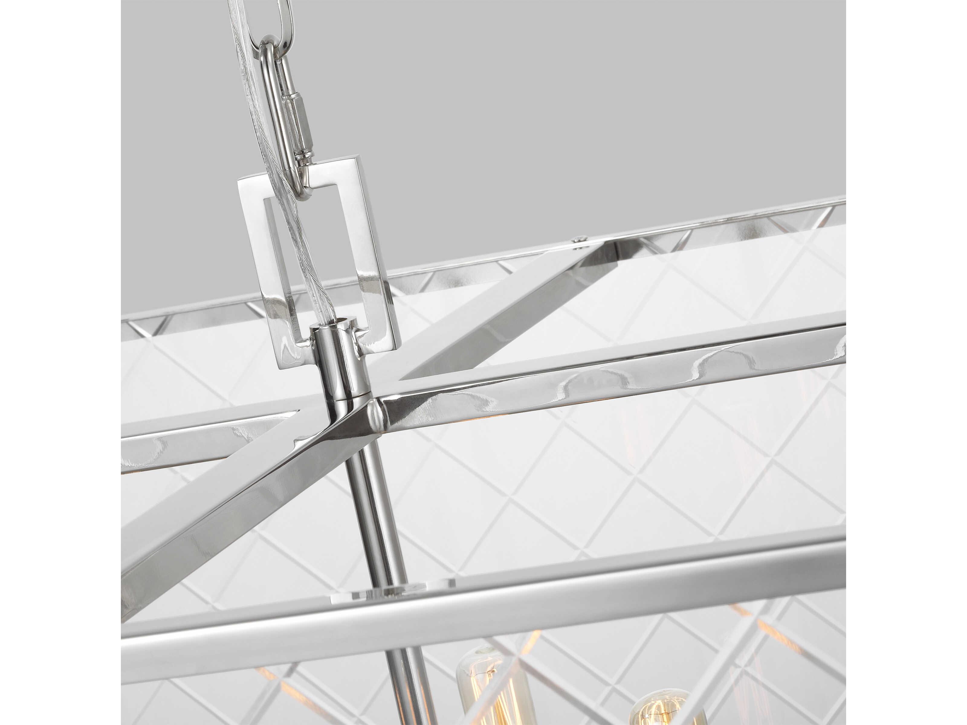 Visual Comfort Studio Erro 8-Light Polished Nickel Chandelier