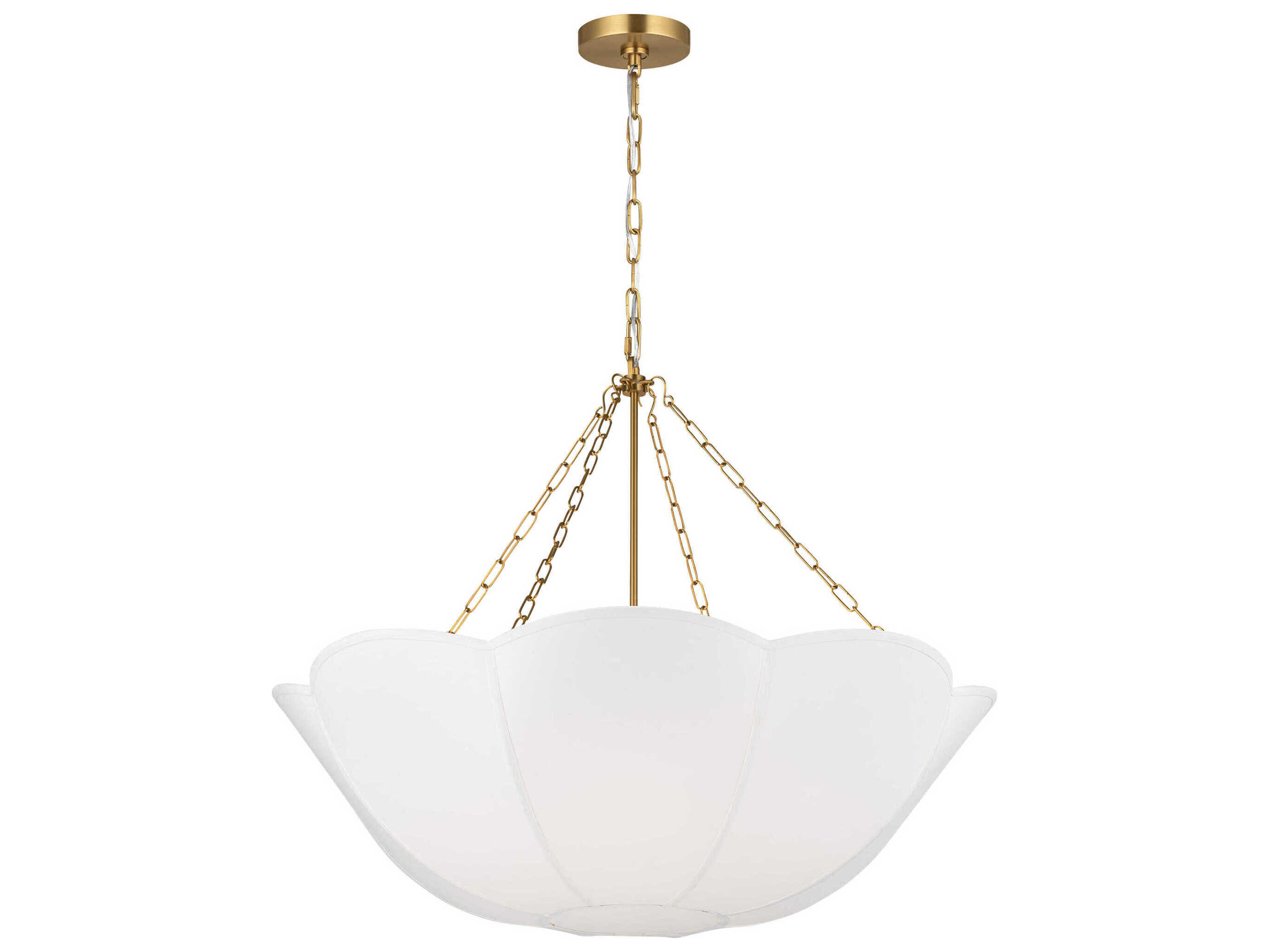 Visual Comfort Studio Stassi 4-Light Burnished Brass Bowl Pendant
