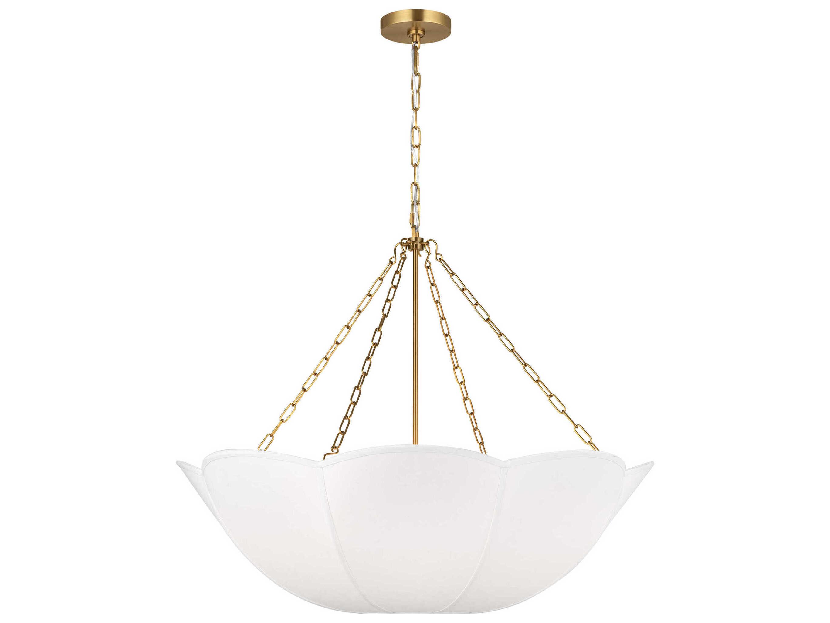 Visual Comfort Studio Stassi 4-Light Burnished Brass Bowl Pendant