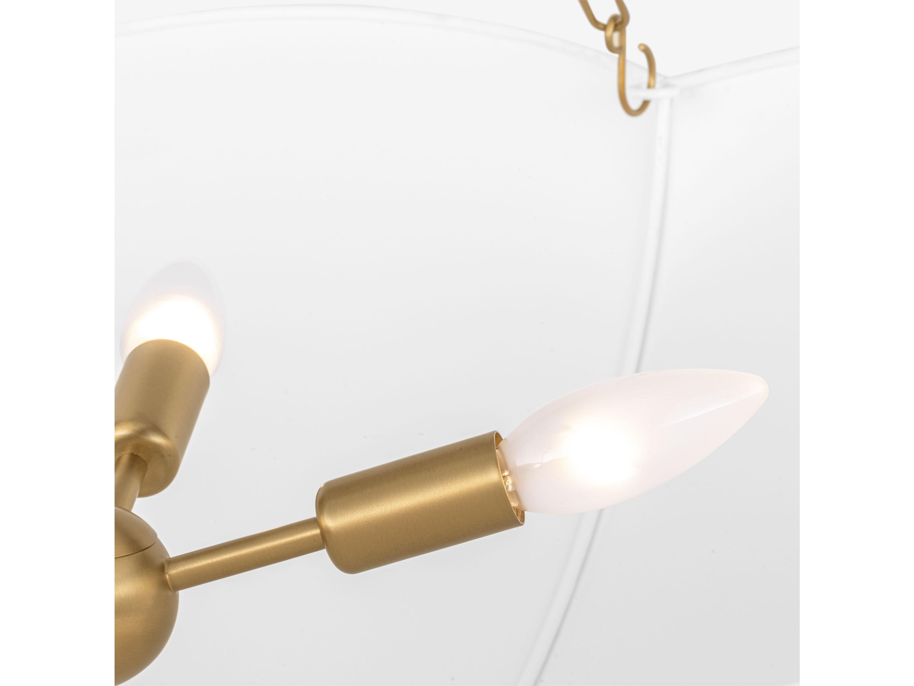 Visual Comfort Studio Stassi 4-Light Burnished Brass Bowl Pendant