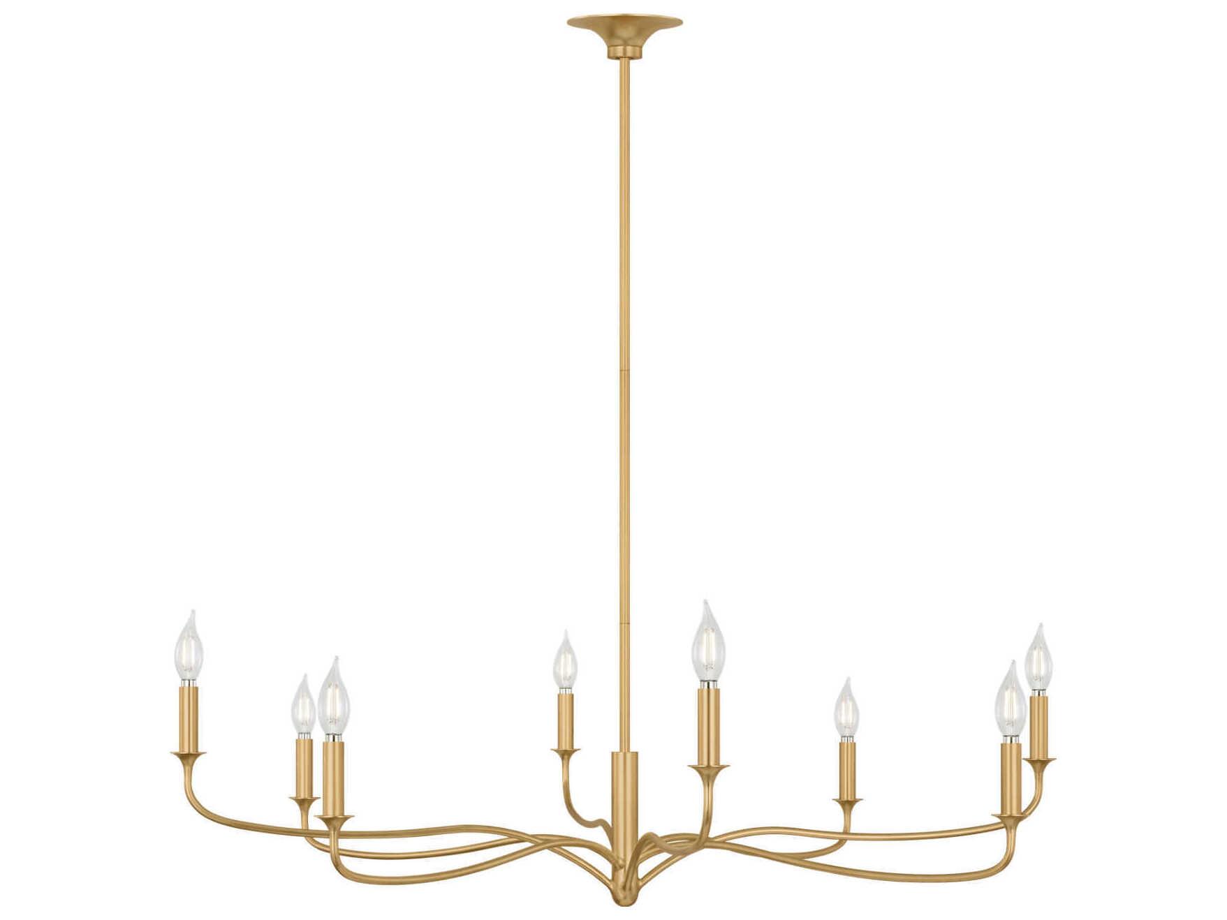 Visual Comfort Studio Chatsworth 8-Light Gild Gold Candelabra Chandelier