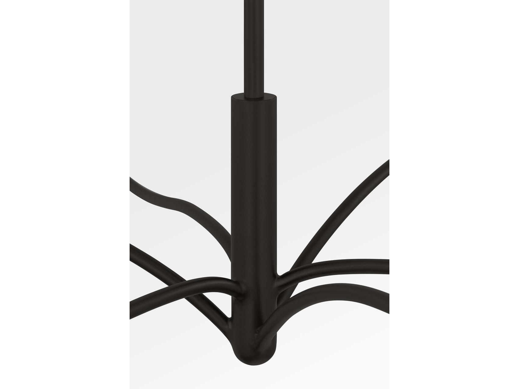 Visual Comfort Studio Chatsworth 6-Light Aged Iron Black Candelabra Chandelier