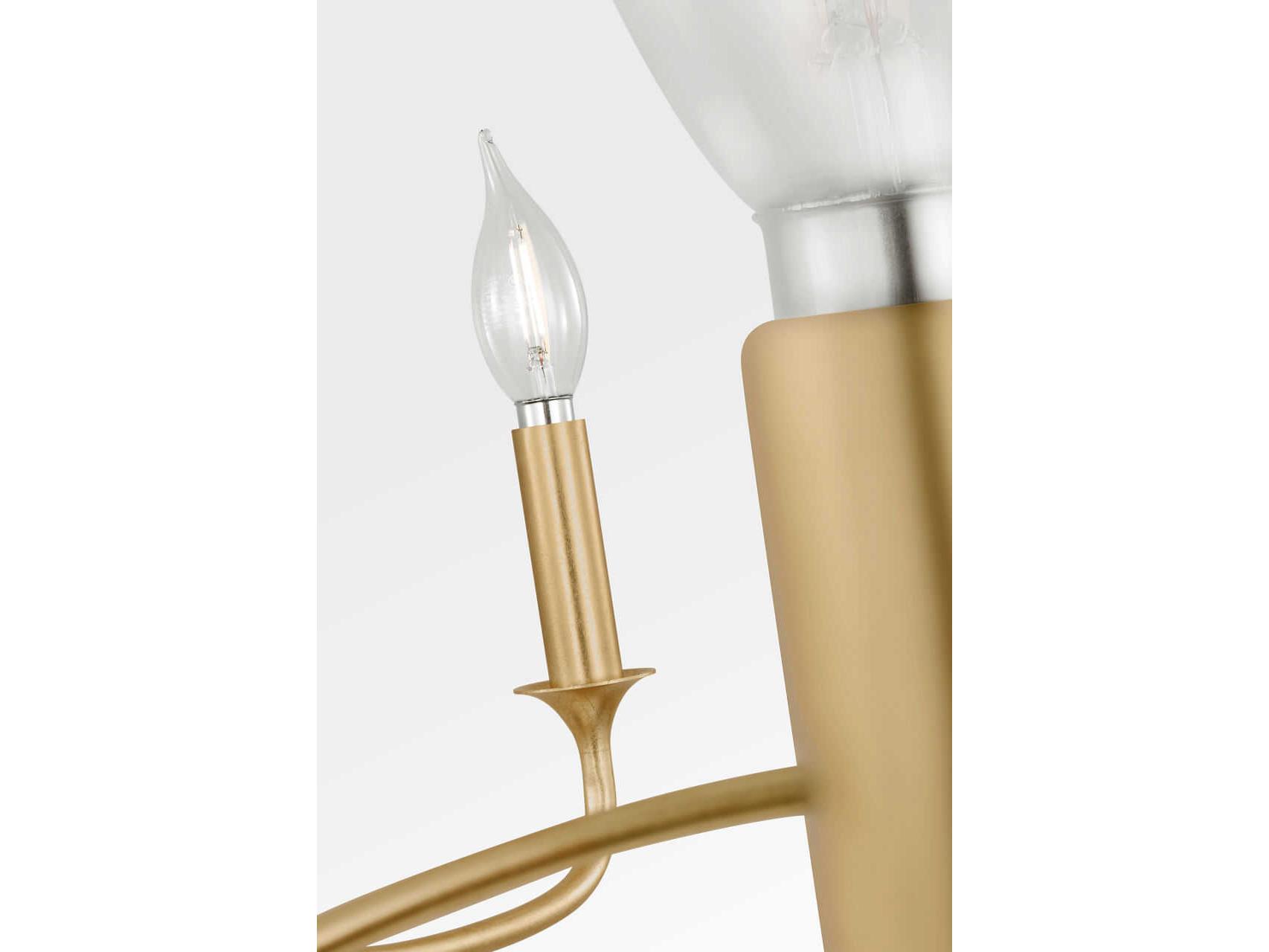 Visual Comfort Studio Chatsworth 6-Light Gild Gold Candelabra Chandelier