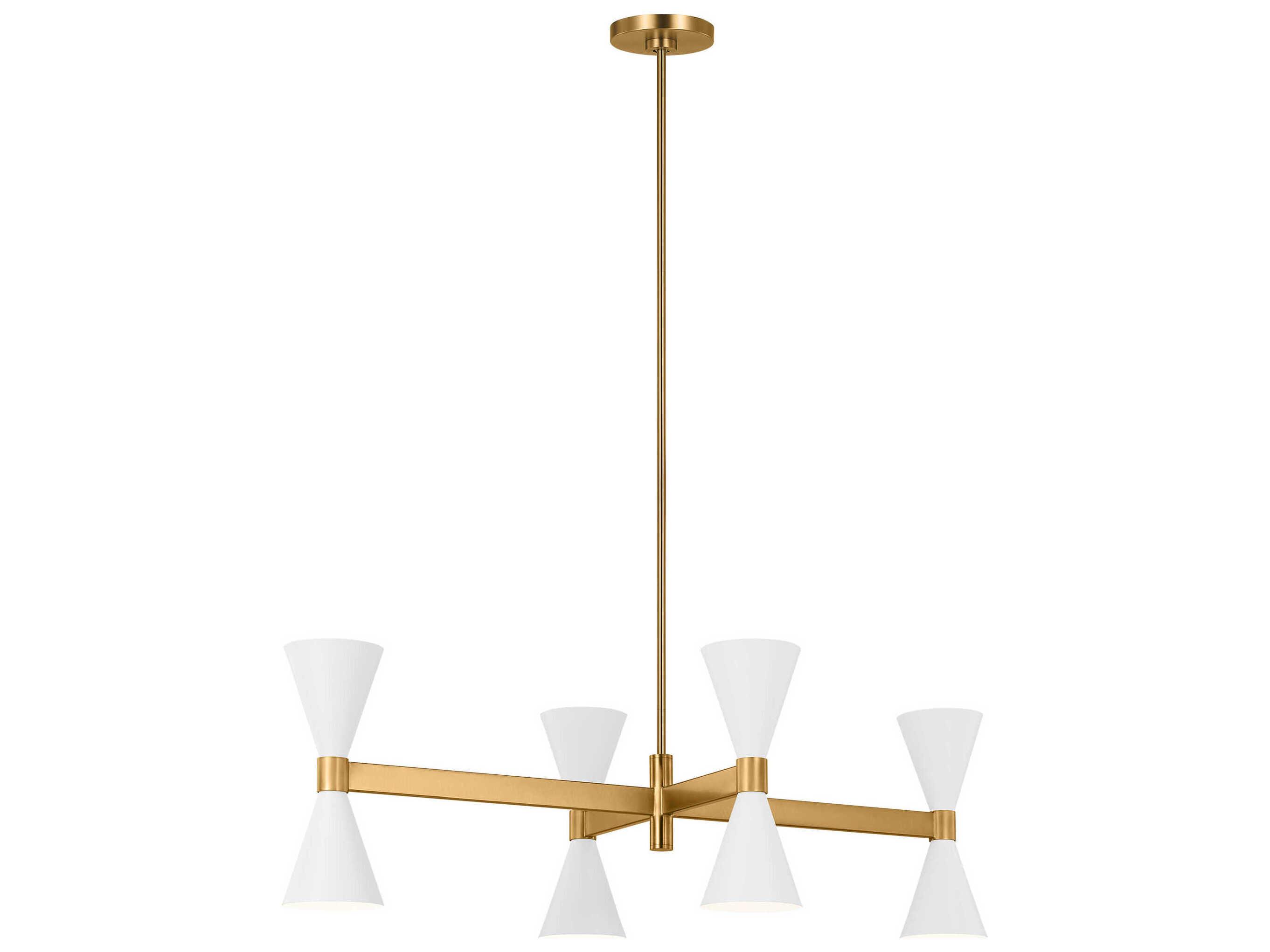 Visual Comfort Studio Albertine 8-Light Matte White Island Pendant