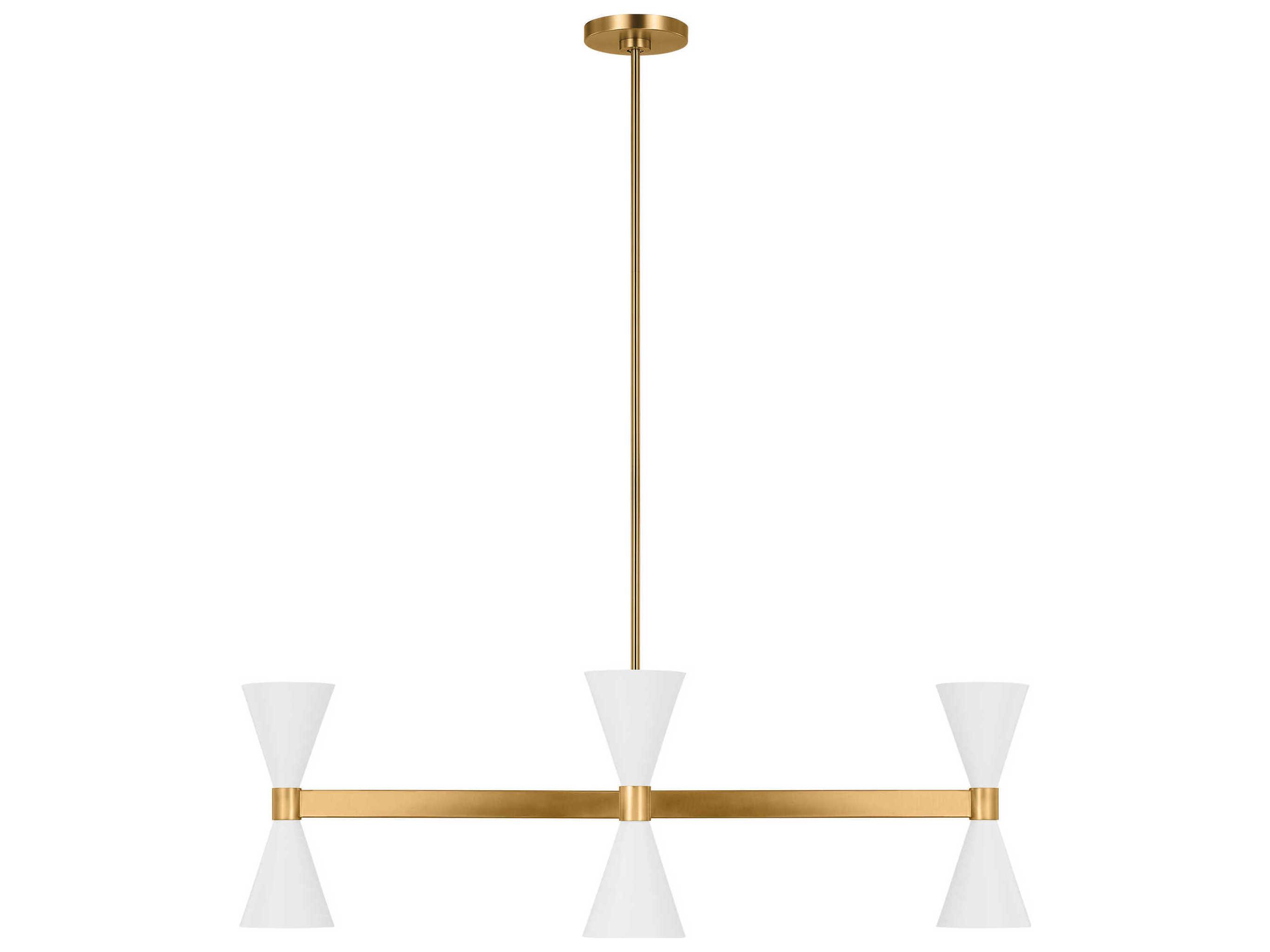 Visual Comfort Studio Albertine 8-Light Matte White Island Pendant