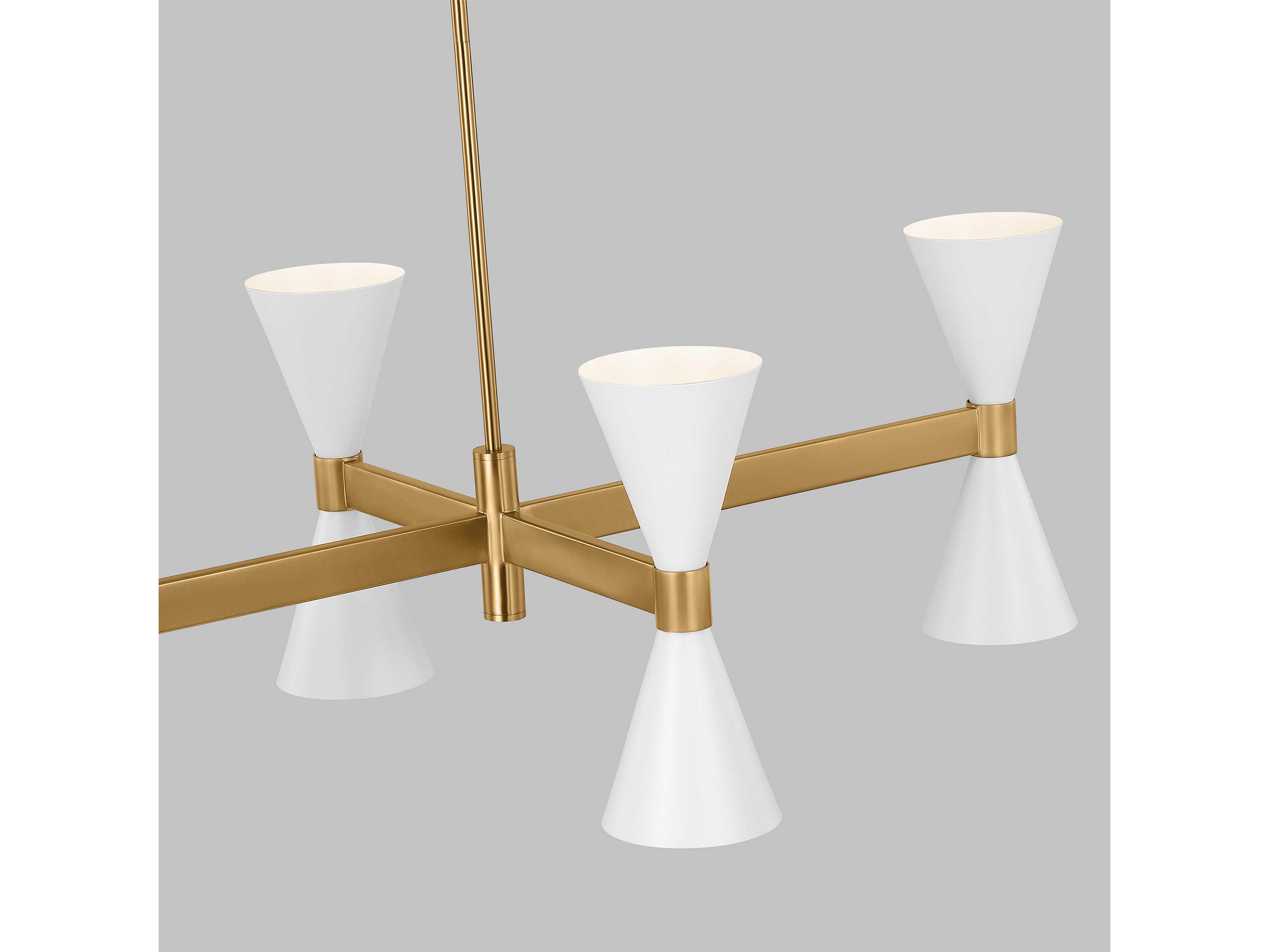 Visual Comfort Studio Albertine 8-Light Matte White Island Pendant