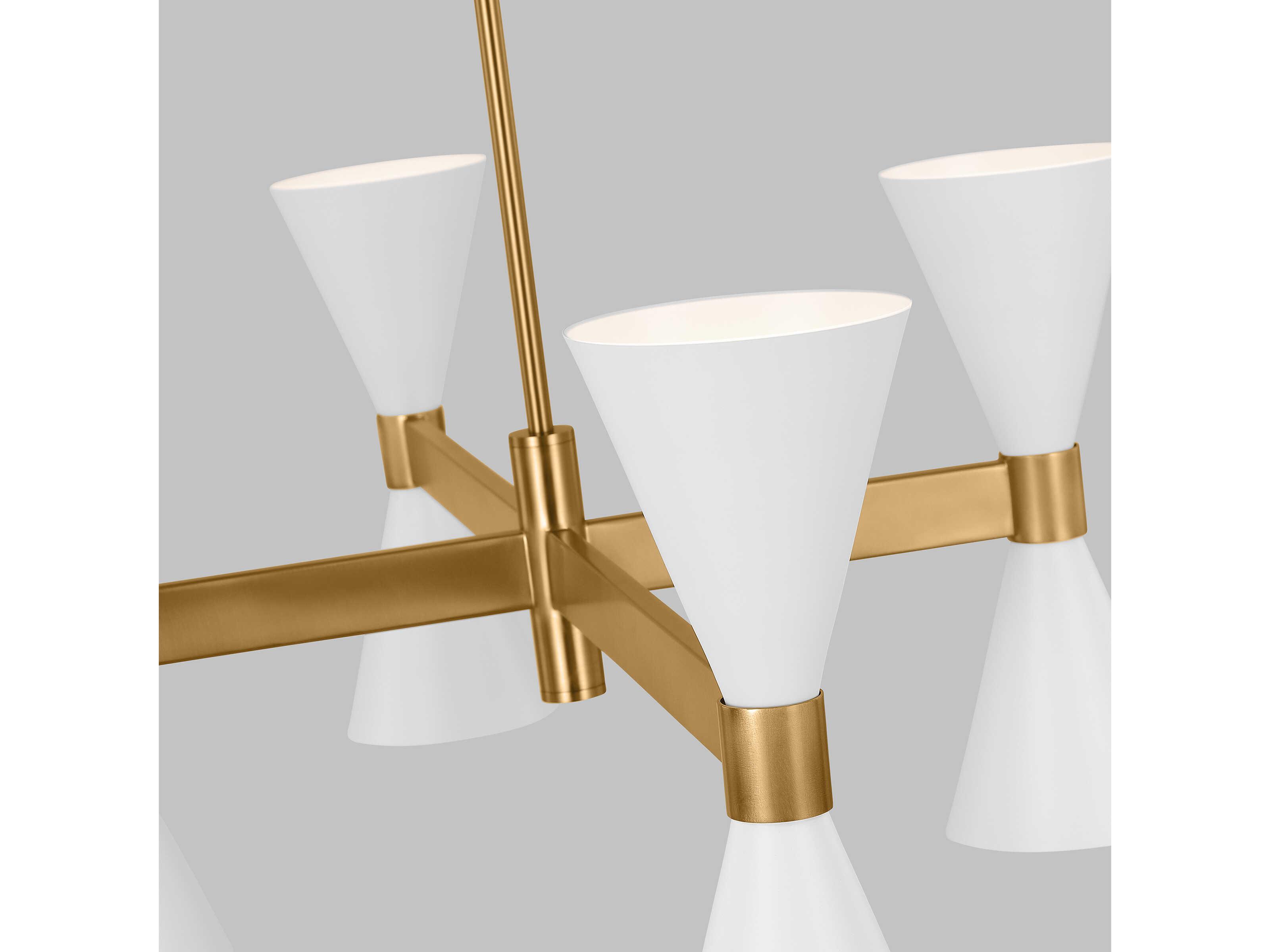 Visual Comfort Studio Albertine 8-Light Matte White Island Pendant