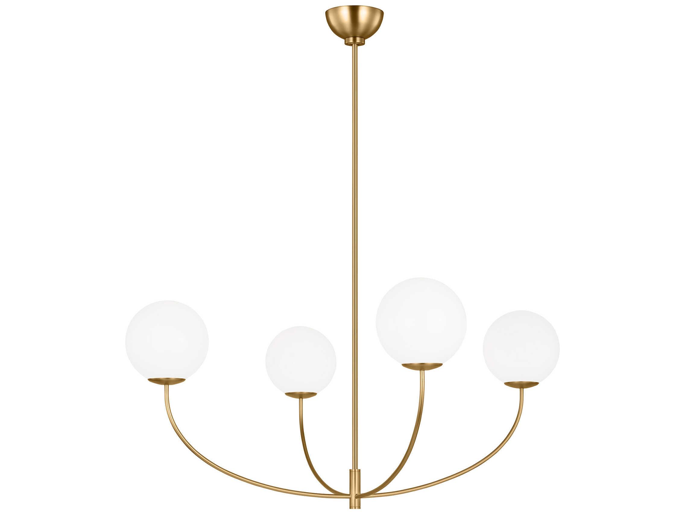 Visual Comfort Studio Galassia 4-Light Burnished Brass Globe Chandelier