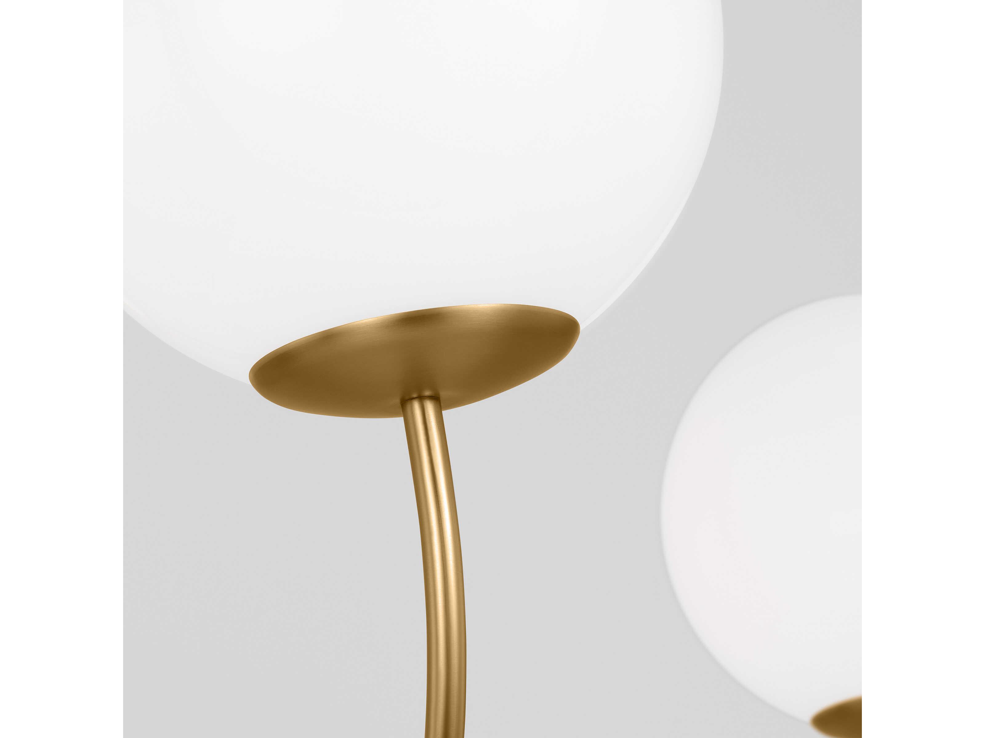 Visual Comfort Studio Galassia 4-Light Burnished Brass Globe Chandelier