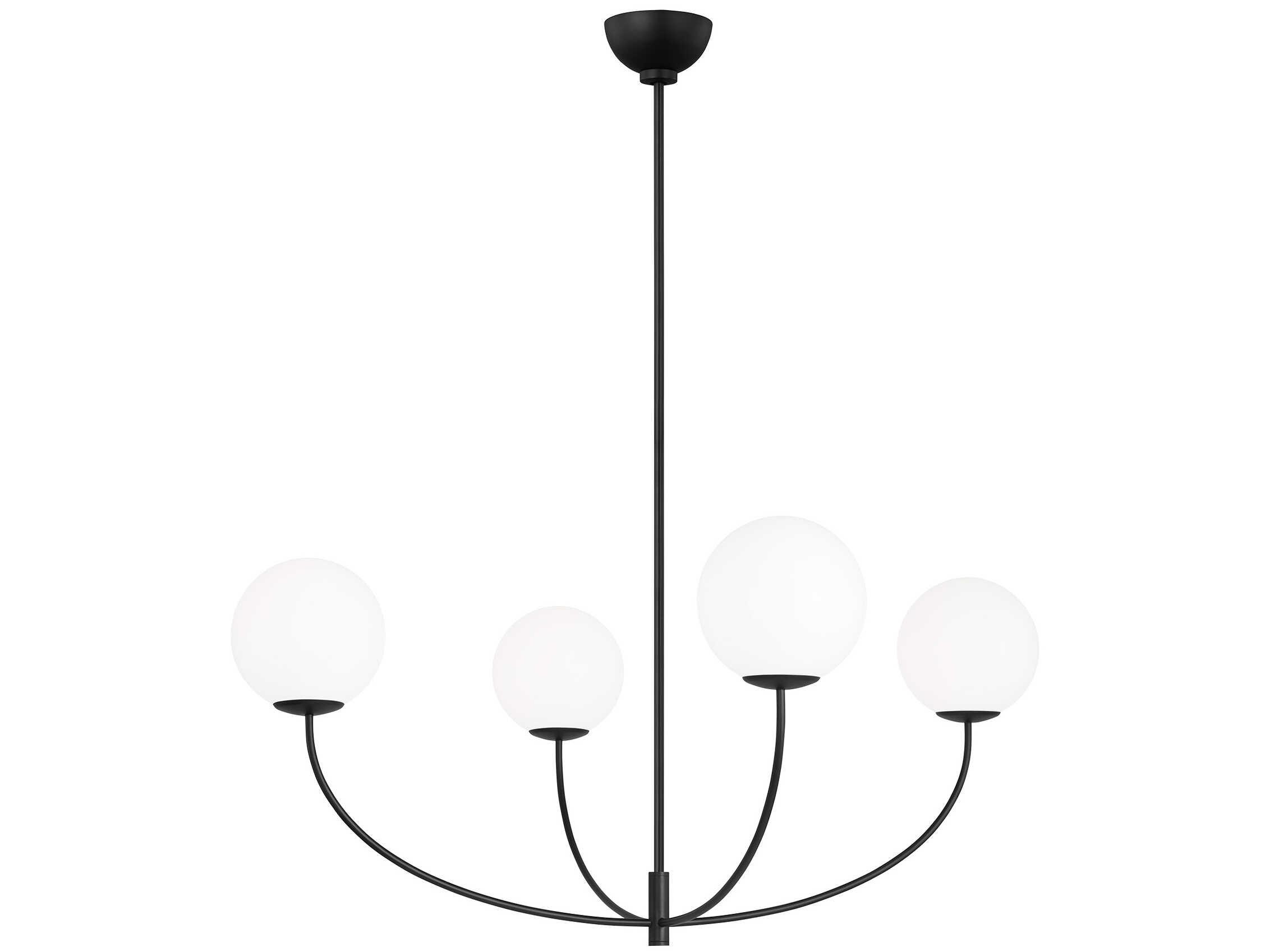 Visual Comfort Studio Galassia 4-Light Midnight Black Globe Chandelier