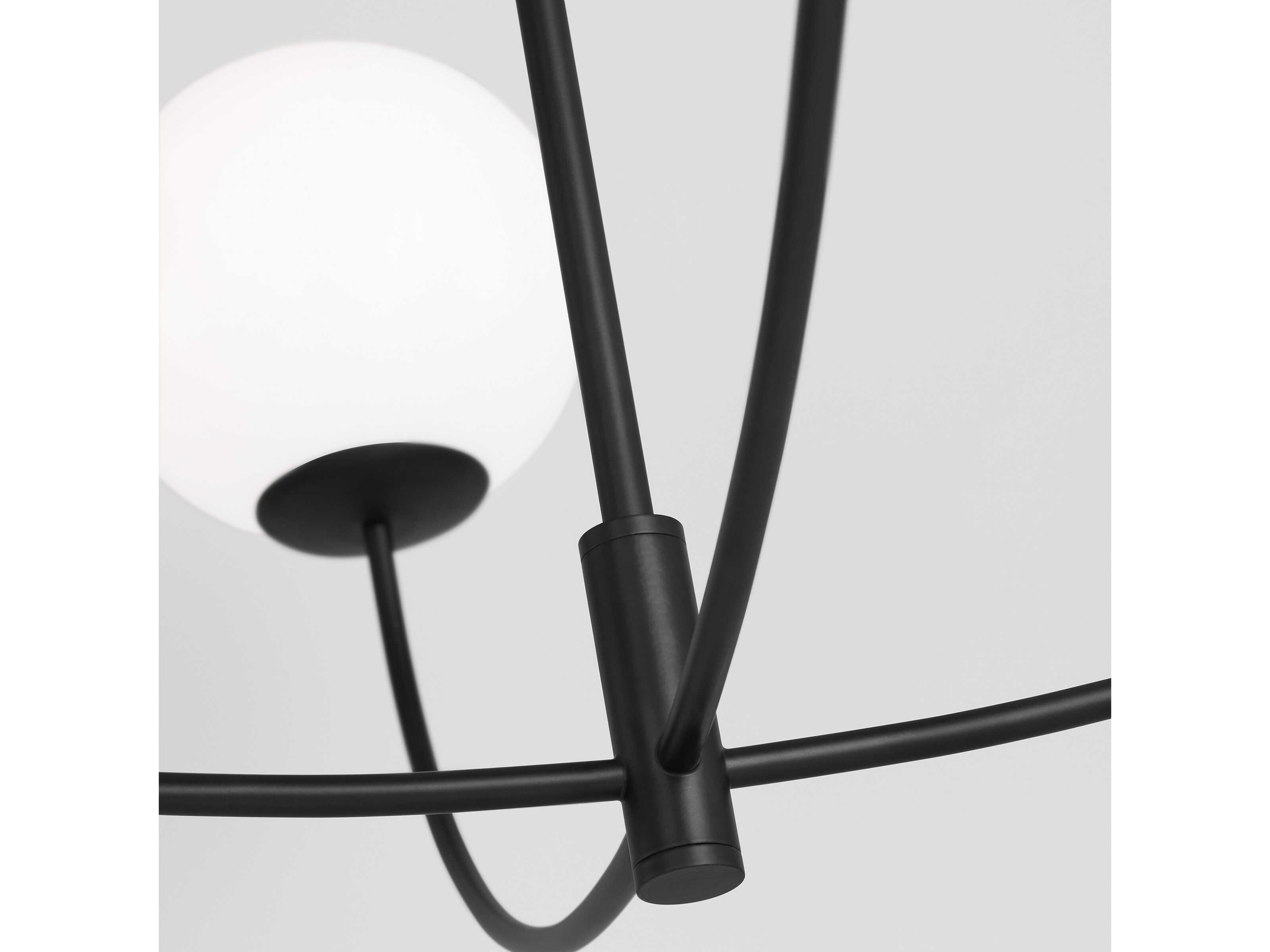 Visual Comfort Studio Galassia 4-Light Midnight Black Globe Chandelier