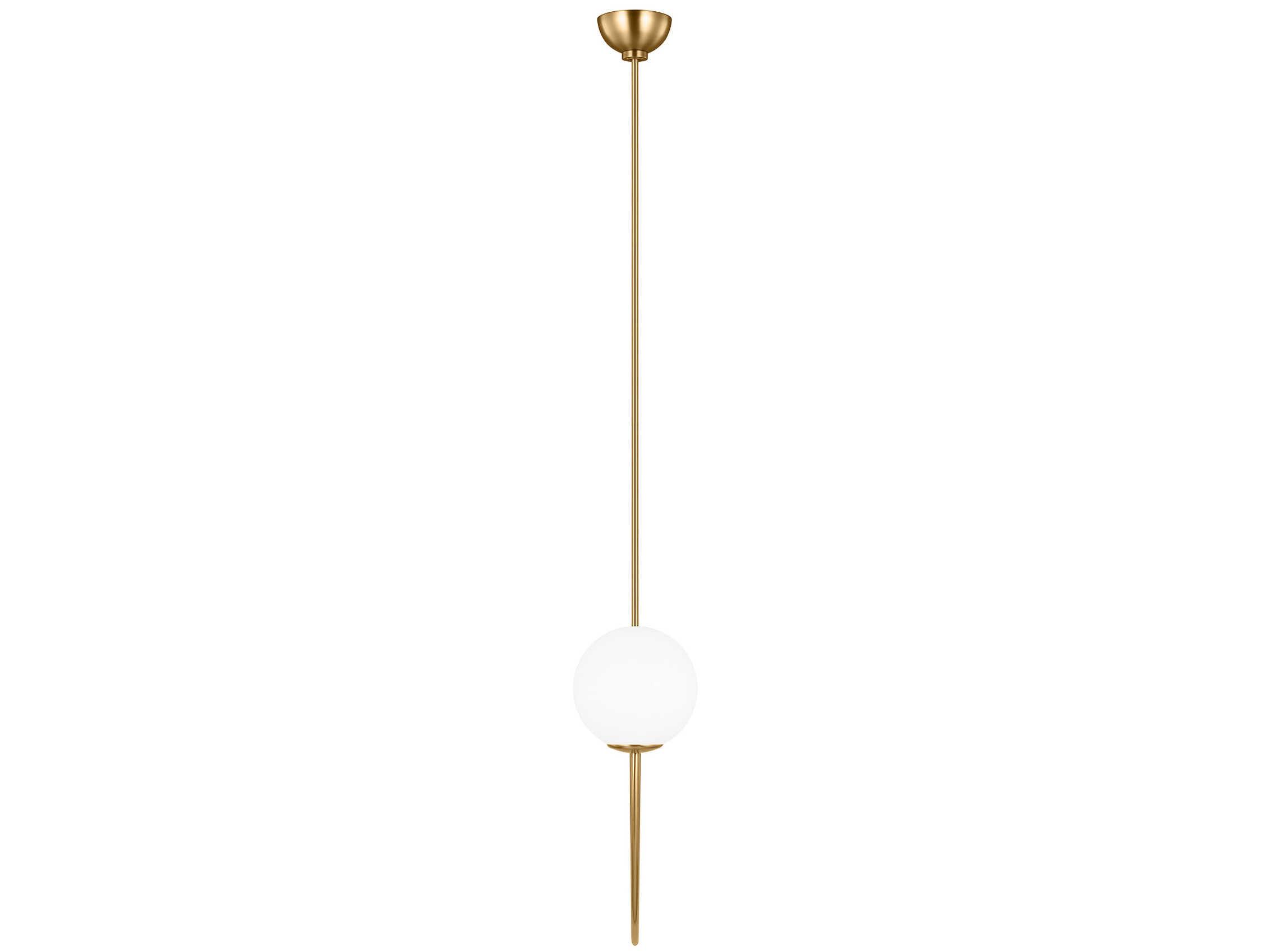 Visual Comfort Studio Galassia 2-Light Burnished Brass Globe Linear Island Pendant