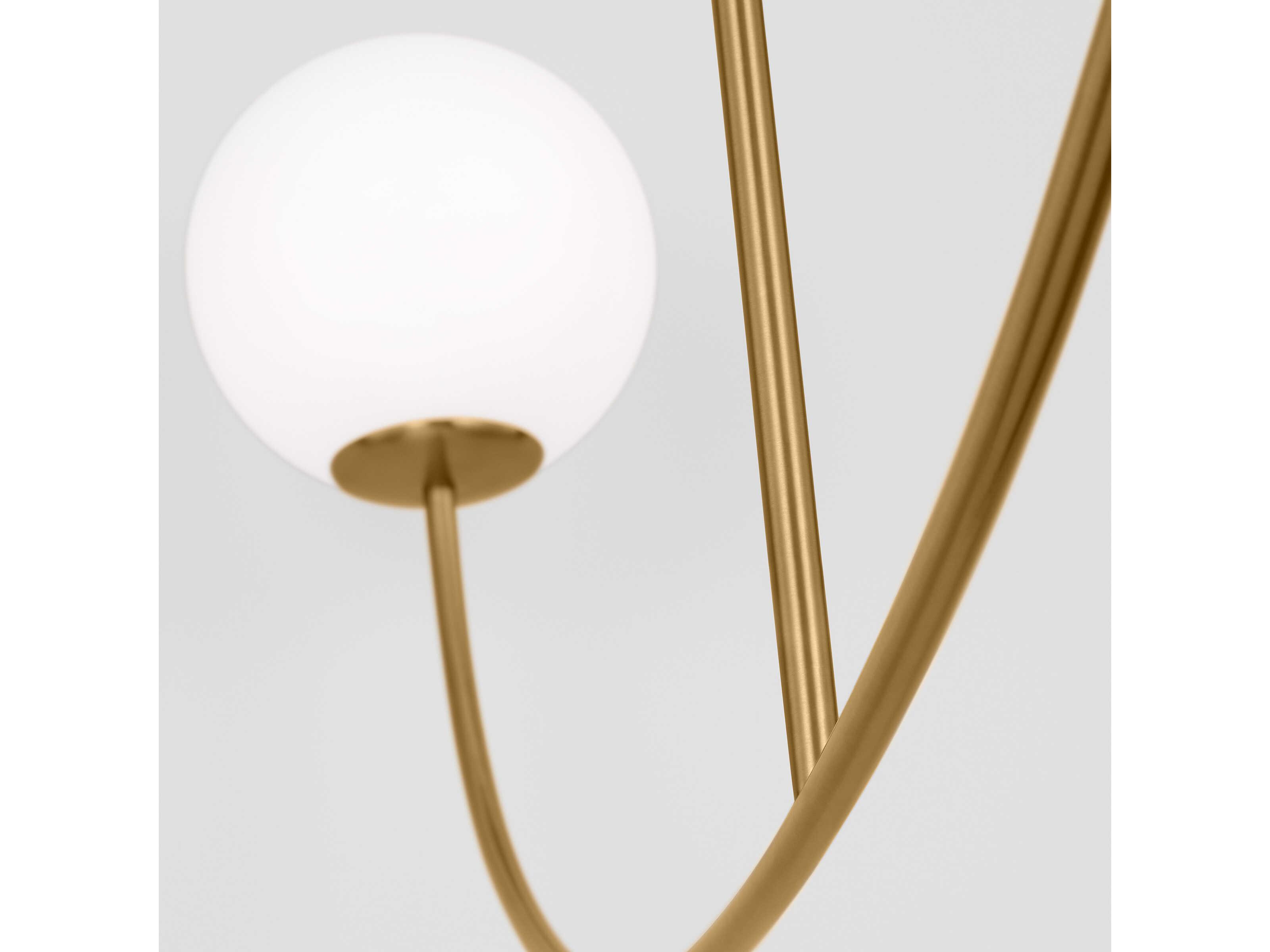 Visual Comfort Studio Galassia 2-Light Burnished Brass Globe Linear Island Pendant
