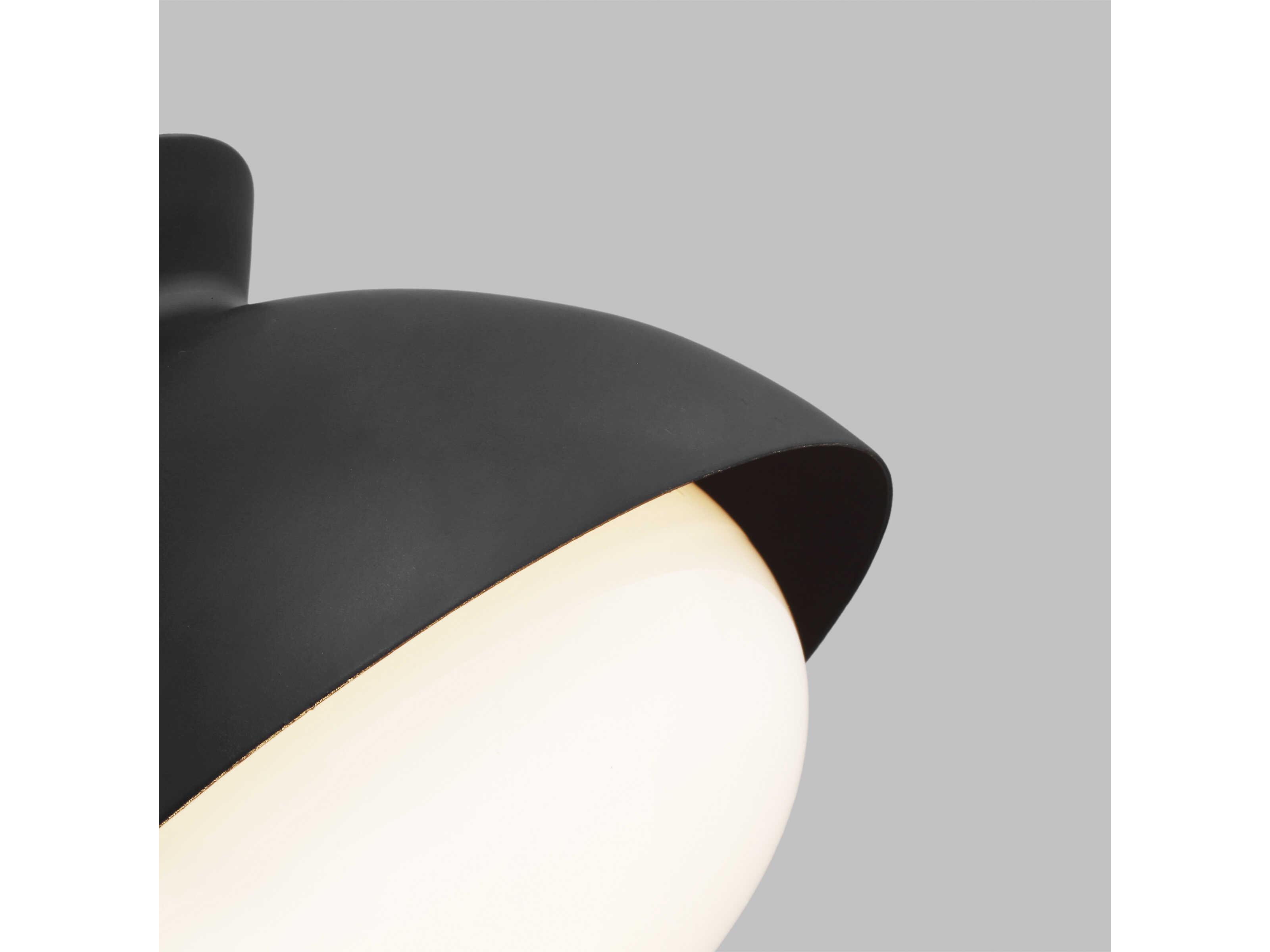 Visual Comfort Studio Lucerne 1-Light Midnight Black Dome Flush Mount