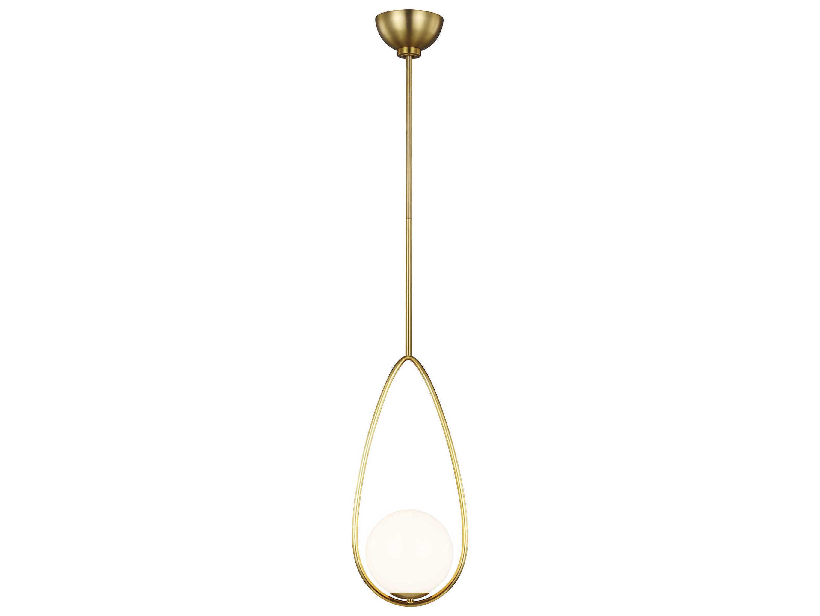 Visual Comfort Studio Galassia 1-Light Burnished Brass Globe Mini Pendant