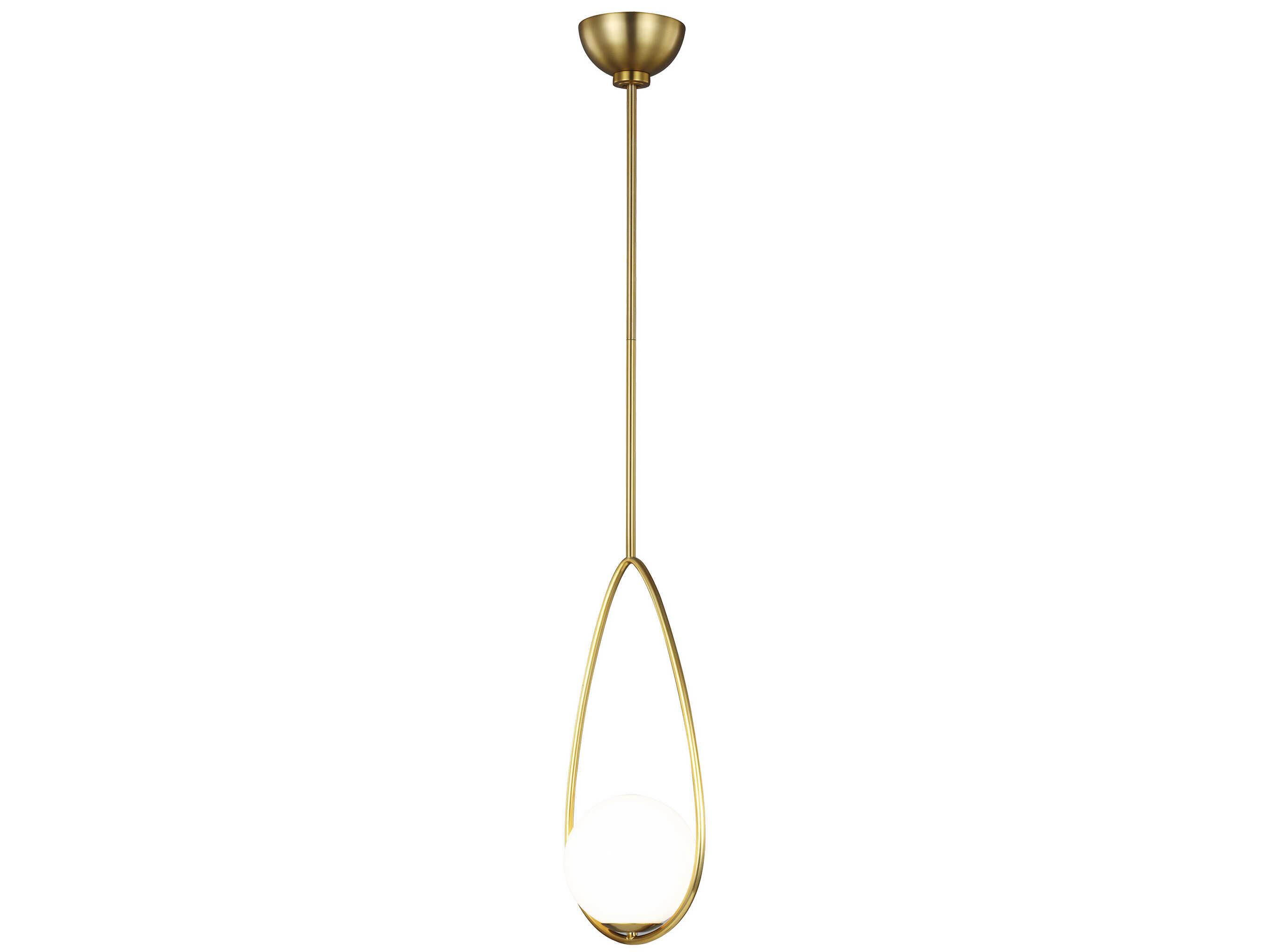 Visual Comfort Studio Galassia 1-Light Burnished Brass Globe Mini Pendant