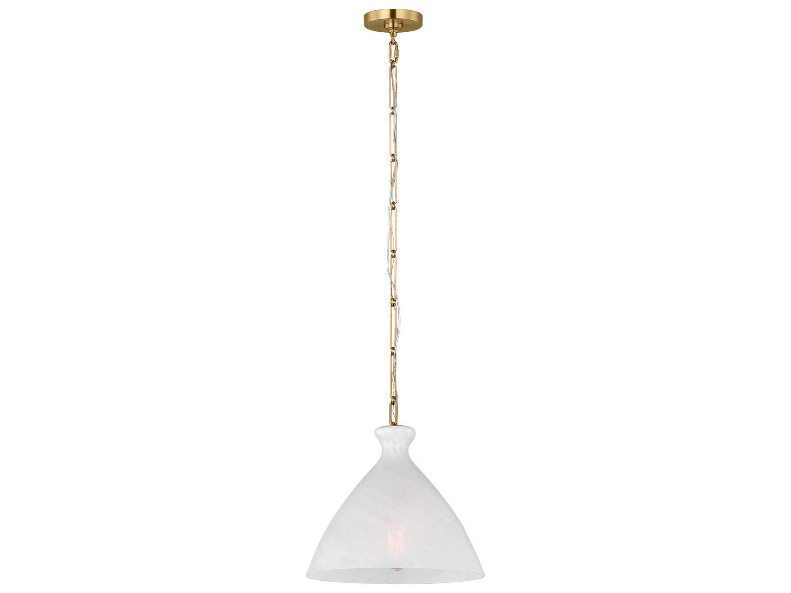 Visual Comfort Studio Athena 1-Light Burnished Brass Mini Pendant