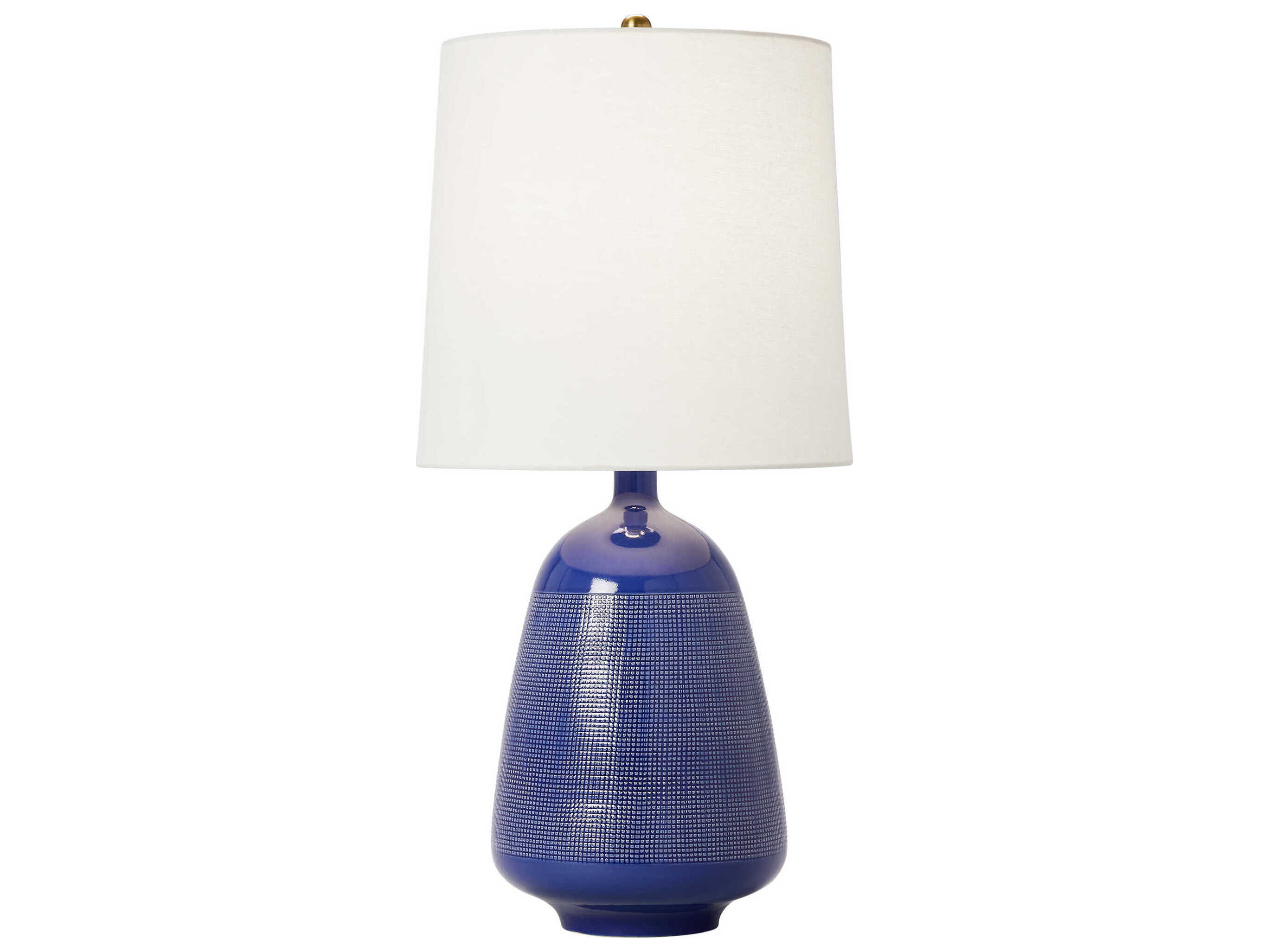 Visual Comfort Studio Ornella Blue Celadon White Linen Fabric Buffet Lamp
