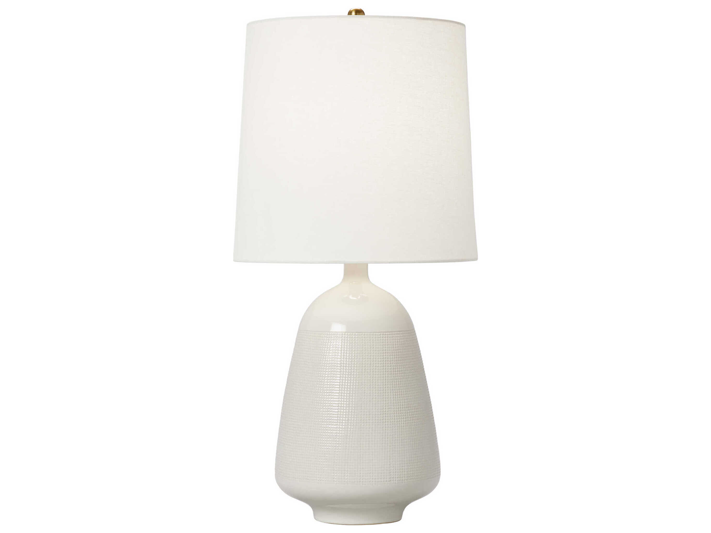 Visual Comfort Studio Ornella New White Linen Fabric Buffet Lamp