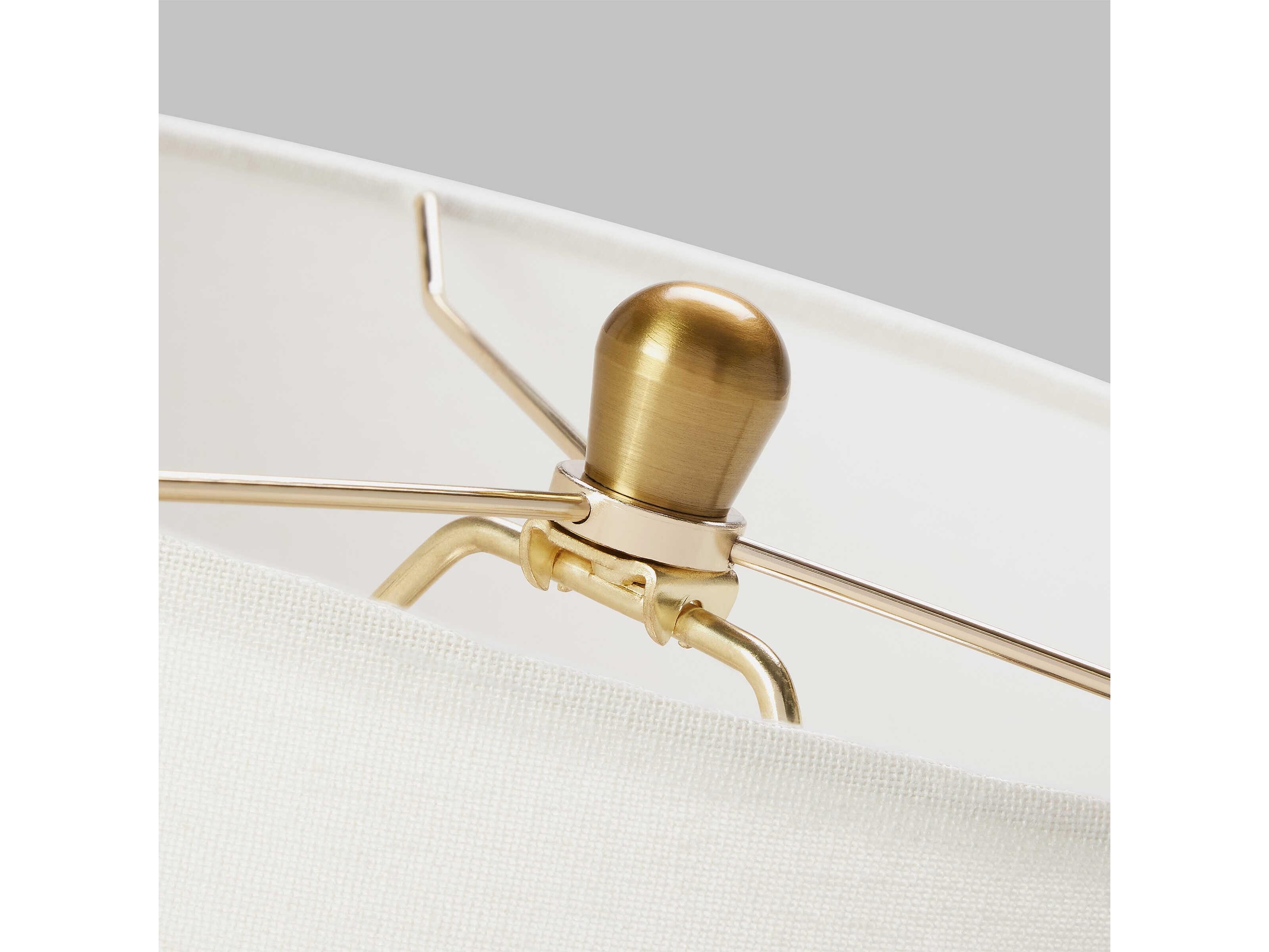 Visual Comfort Studio Ornella New White Linen Fabric Buffet Lamp