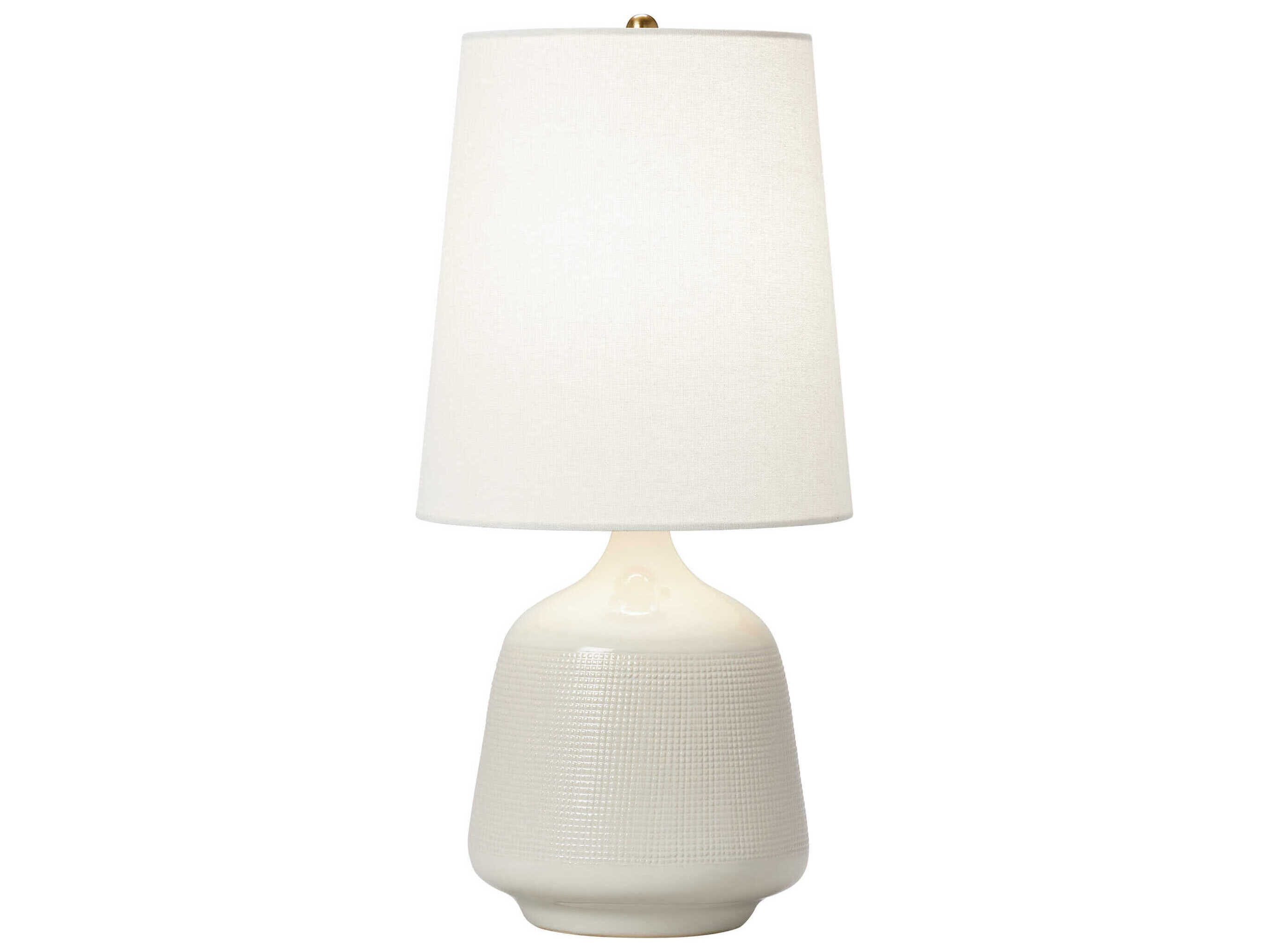Visual Comfort Studio Ornella New White Linen Fabric Table Lamp