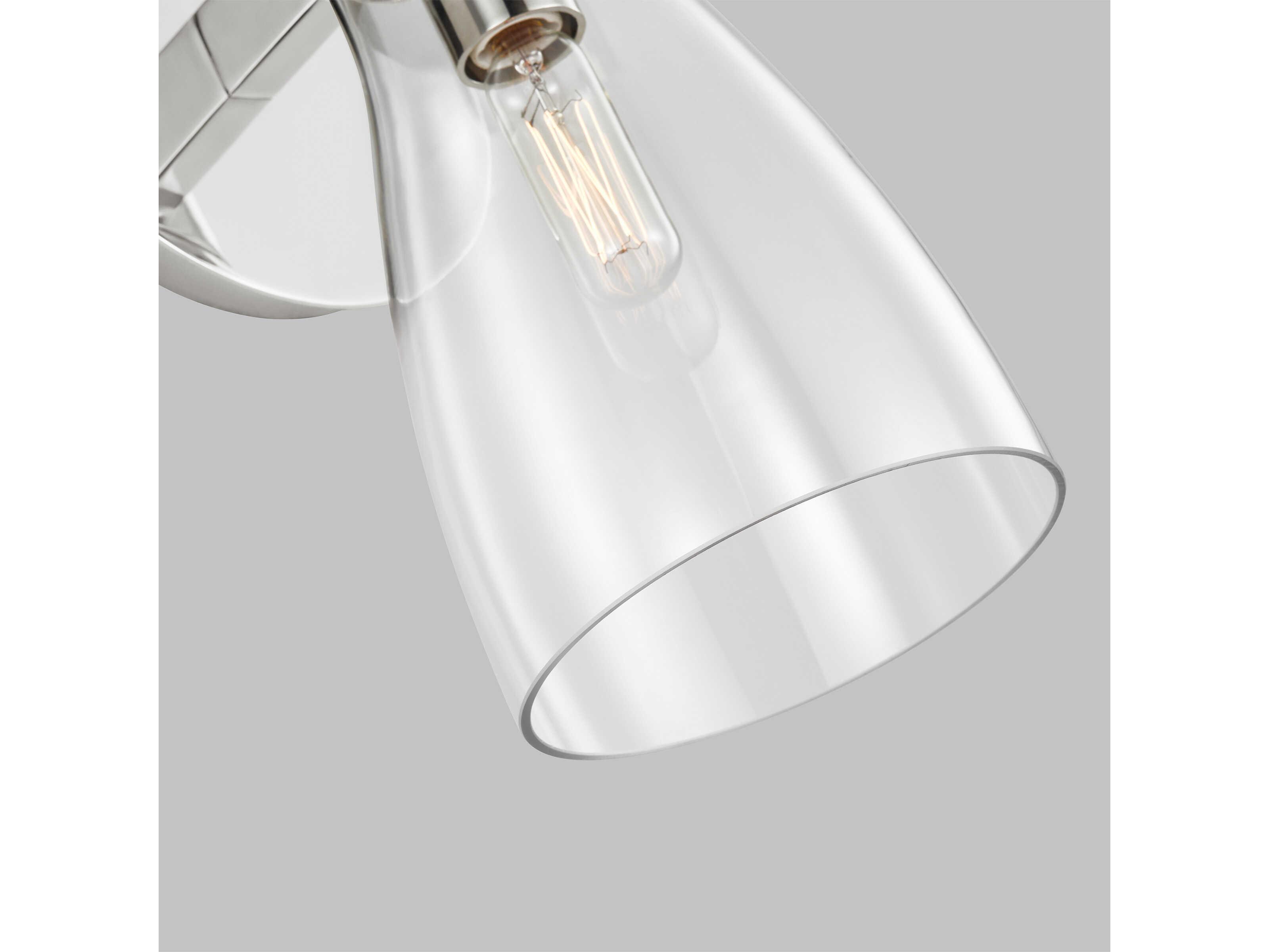 Visual Comfort Studio Moritz 1-Light Polished Nickel Wall Sconce