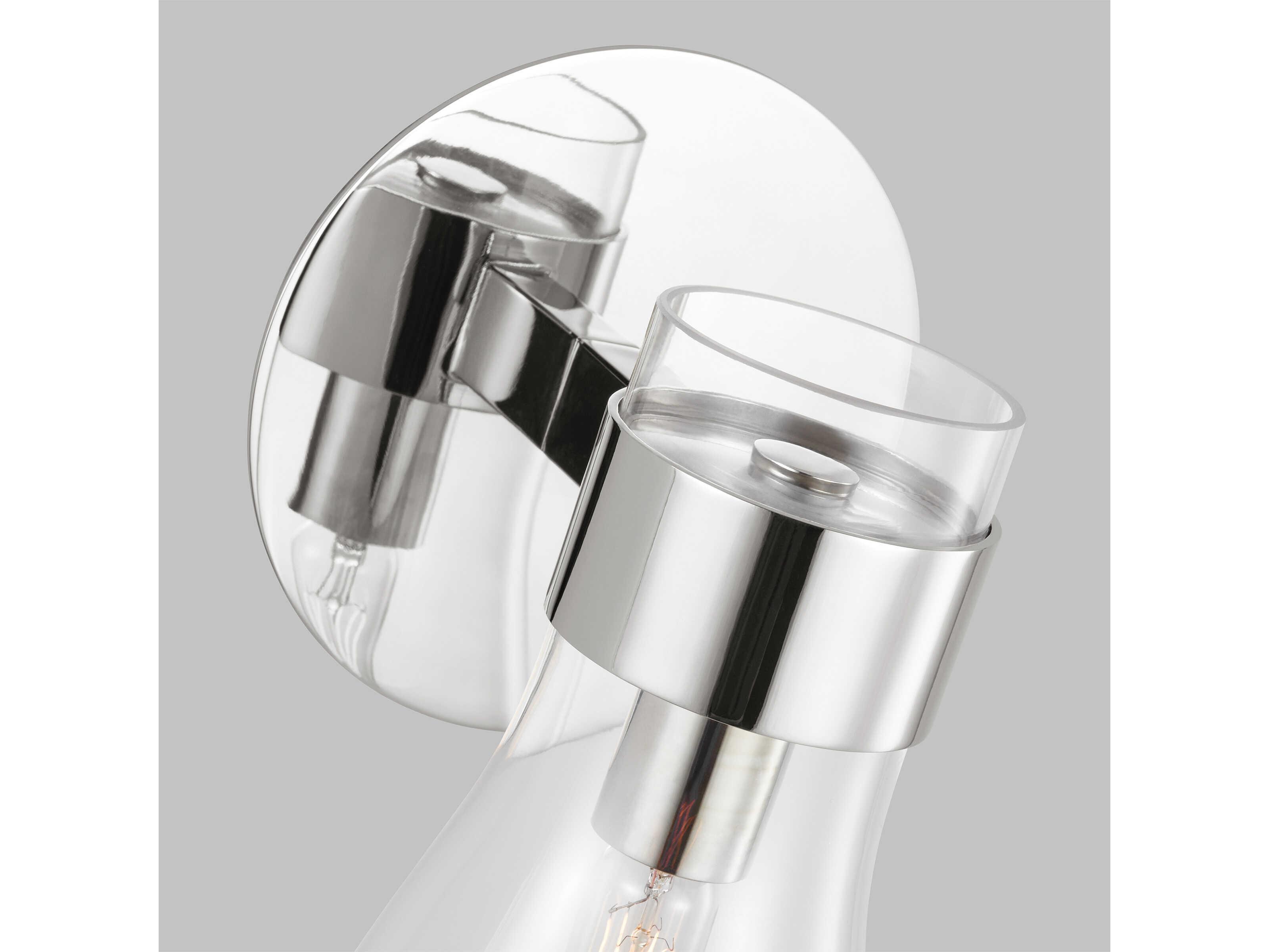 Visual Comfort Studio Moritz 1-Light Polished Nickel Wall Sconce