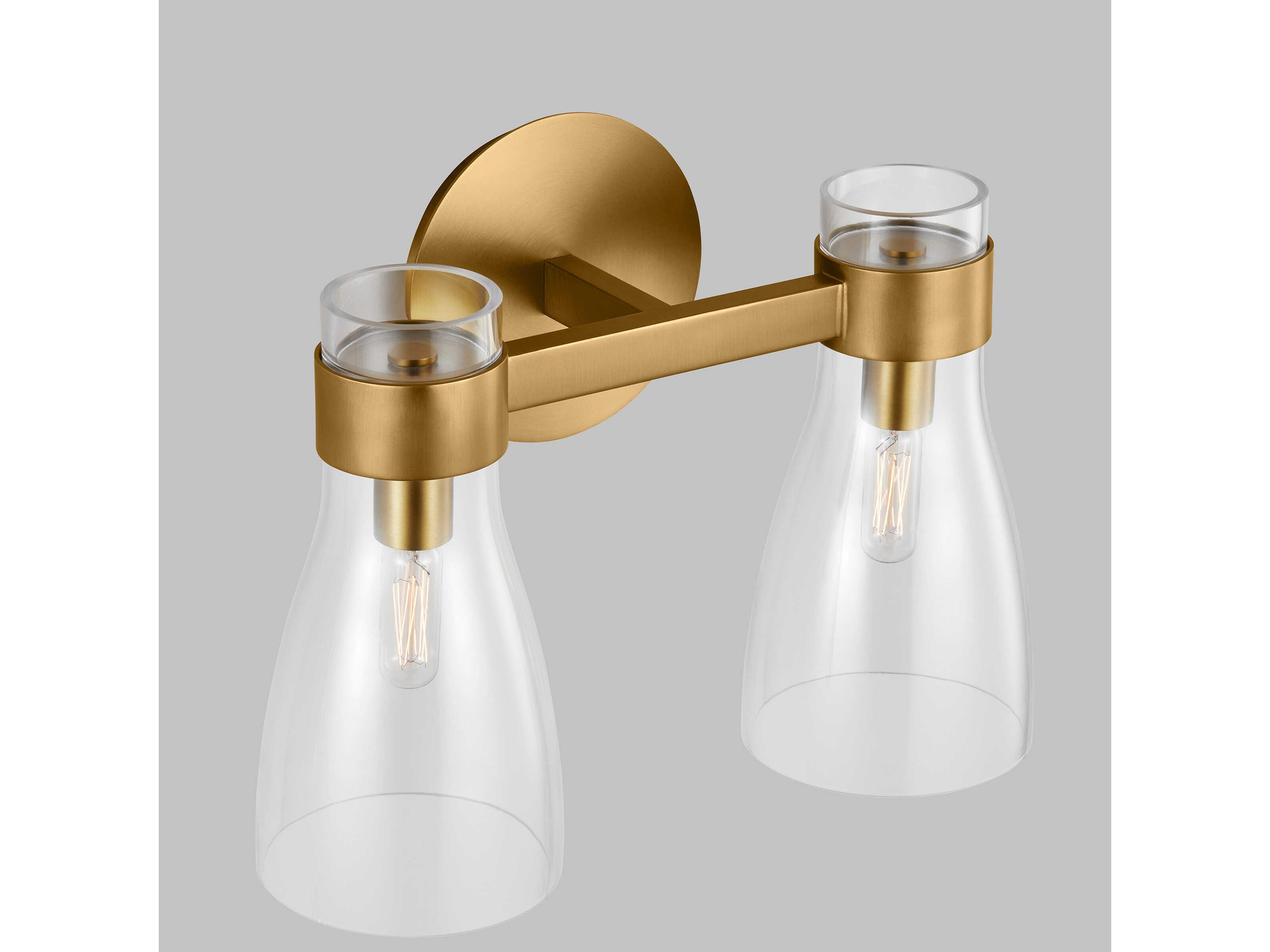 Visual Comfort Studio Moritz 2-Light Burnished Brass Vanity Light