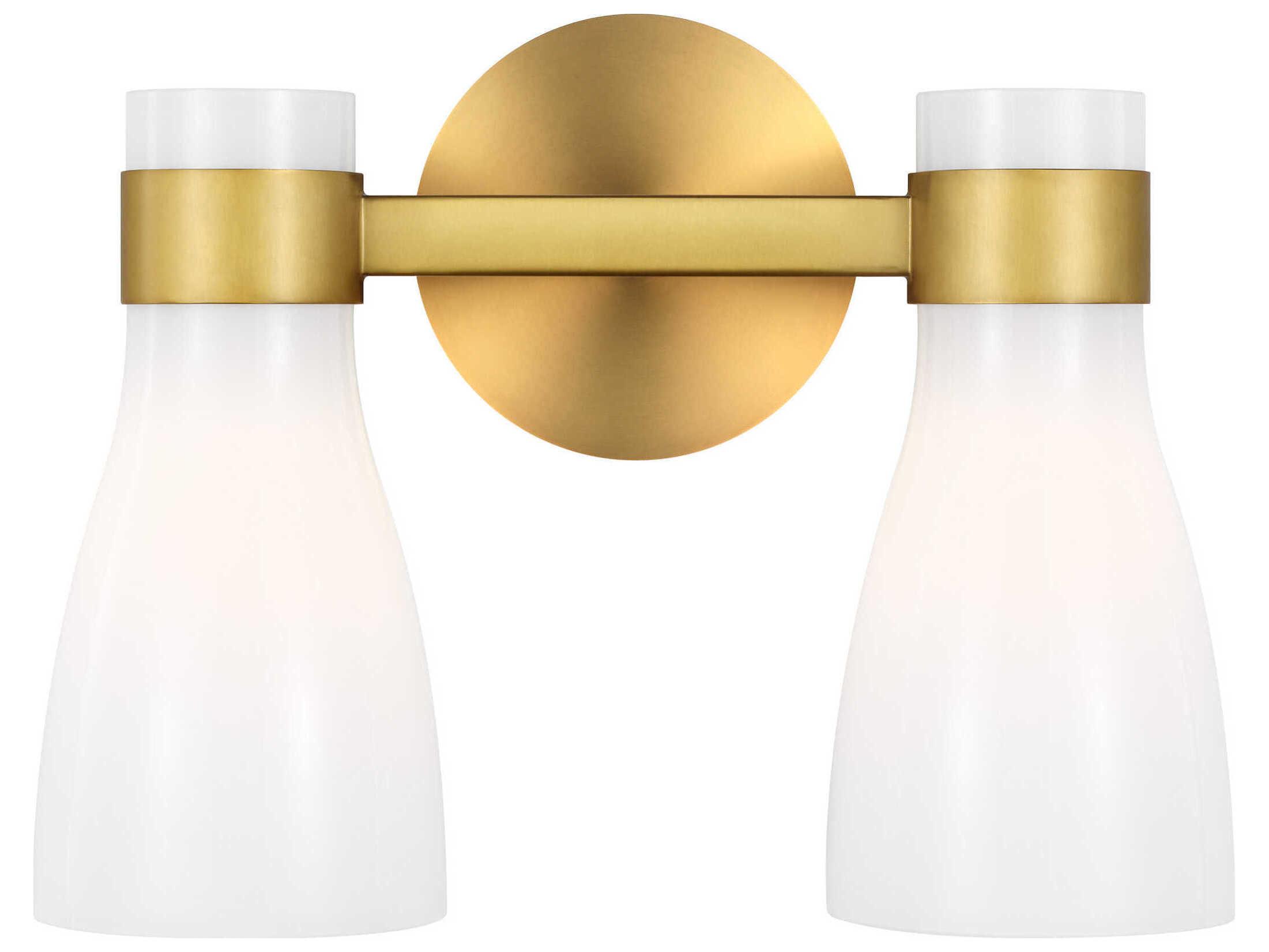 Visual Comfort Studio Moritz 2-Light Burnished Brass Vanity Light