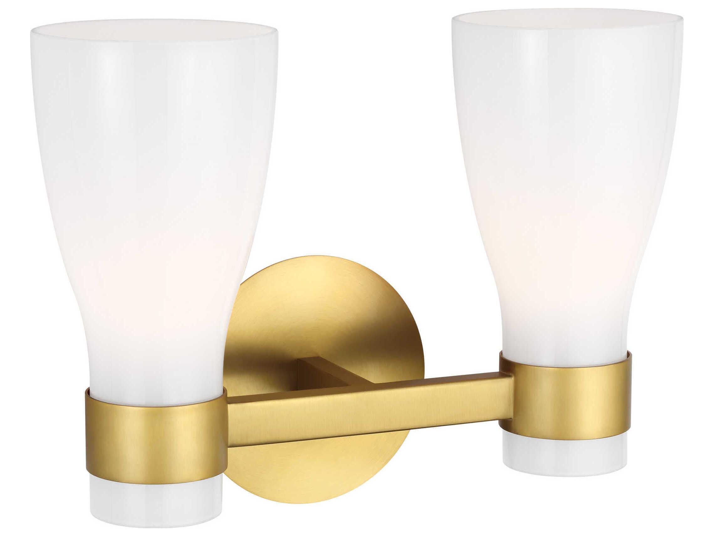 Visual Comfort Studio Moritz 2-Light Burnished Brass Vanity Light
