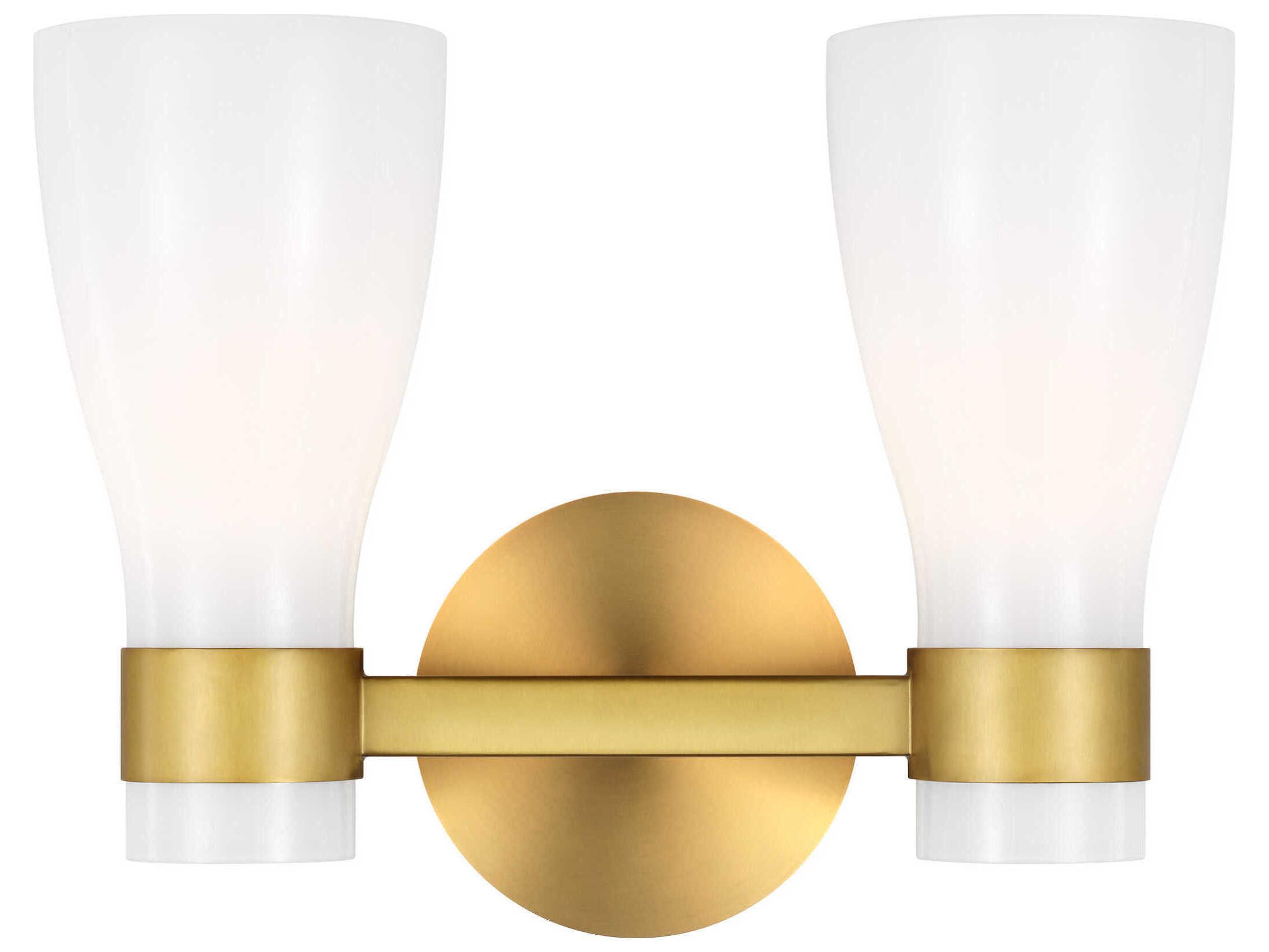 Visual Comfort Studio Moritz 2-Light Burnished Brass Vanity Light