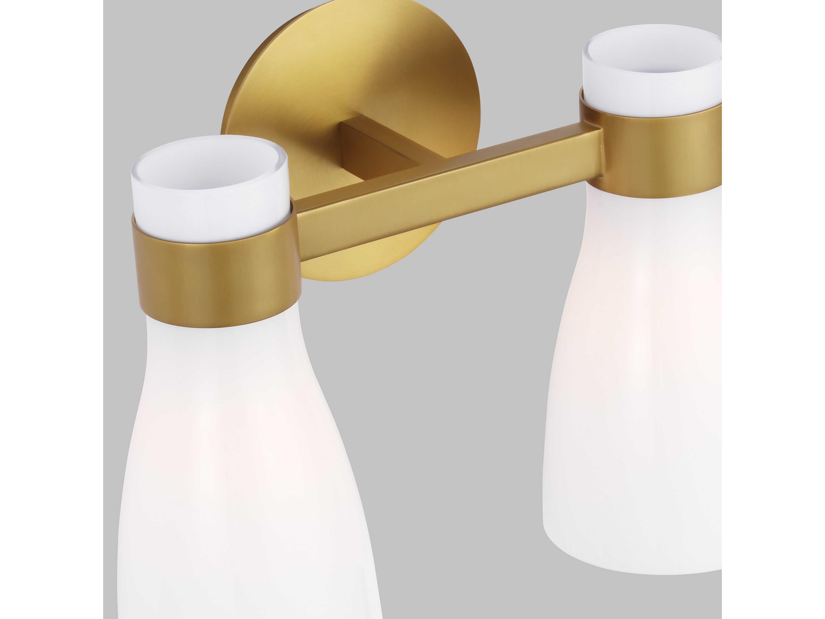 Visual Comfort Studio Moritz 2-Light Burnished Brass Vanity Light