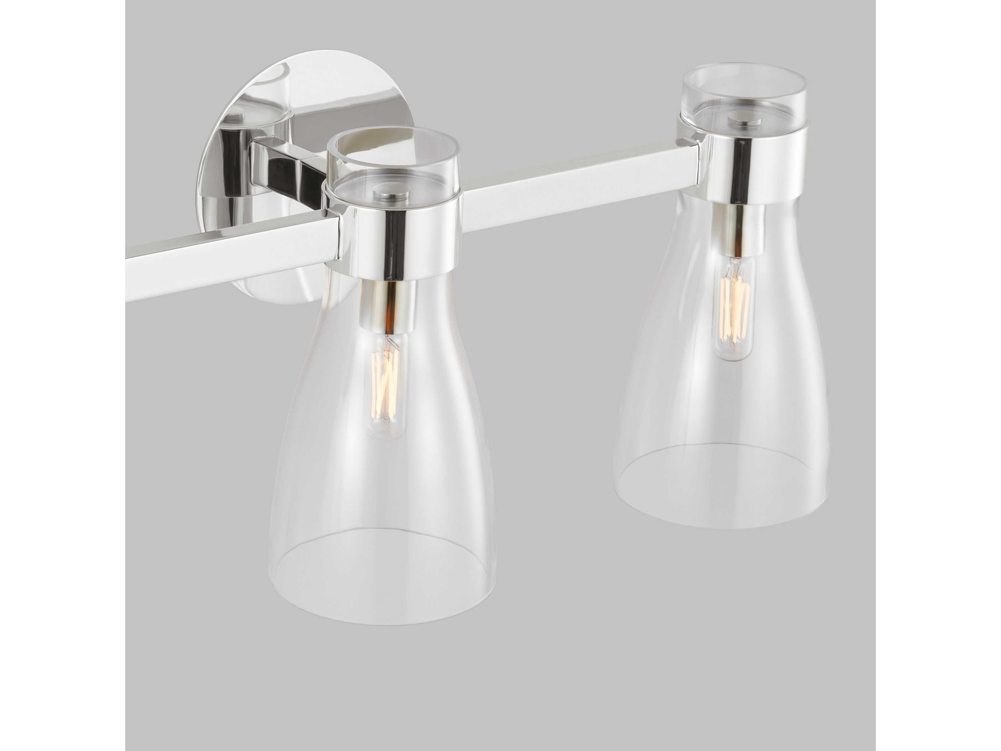Visual Comfort Studio Moritz 3-Light Polished Nickel Vanity Light