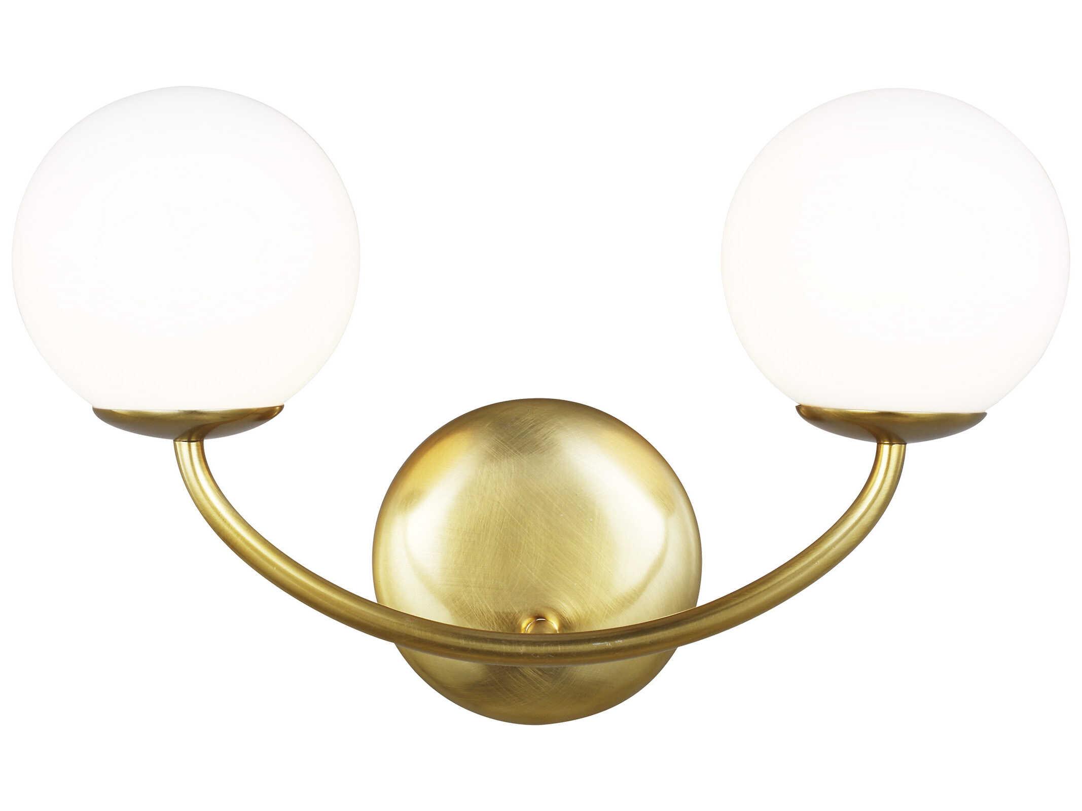 Visual Comfort Studio Galassia 2-Light Burnished Brass Vanity Light