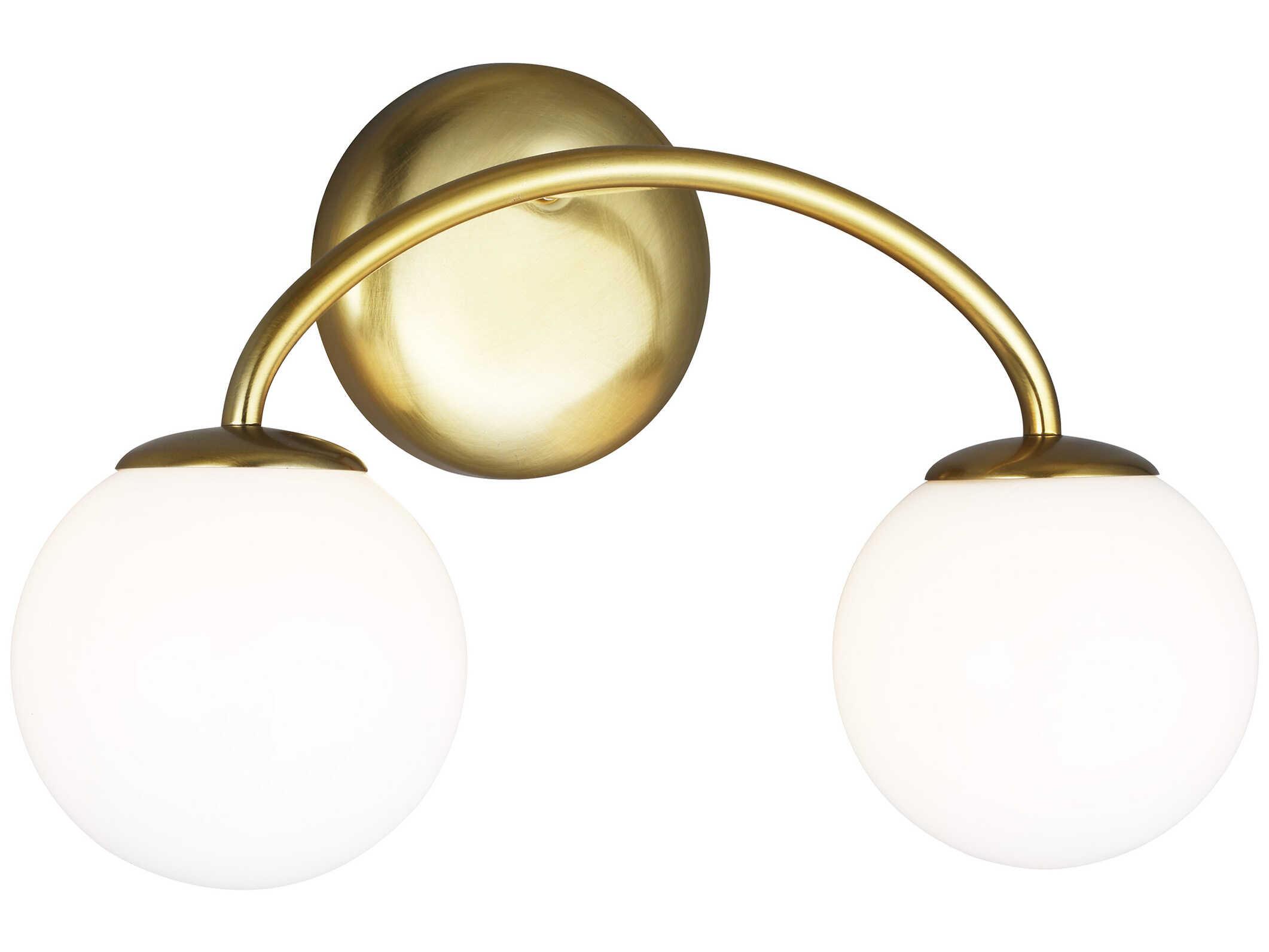 Visual Comfort Studio Galassia 2-Light Burnished Brass Vanity Light