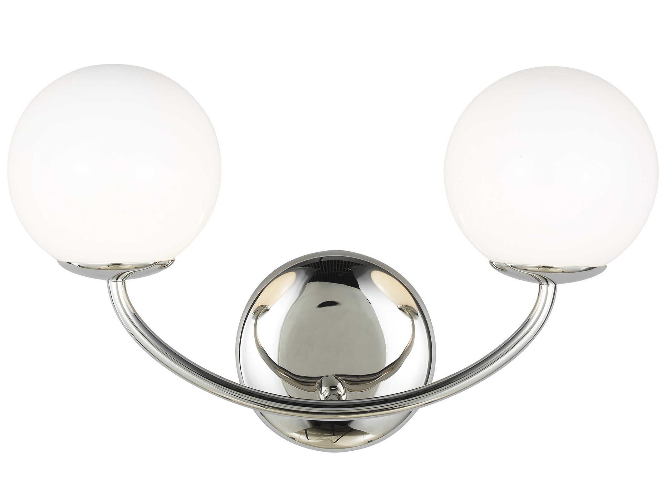 Visual Comfort Studio Galassia 2-Light Polished Nickel Vanity Light