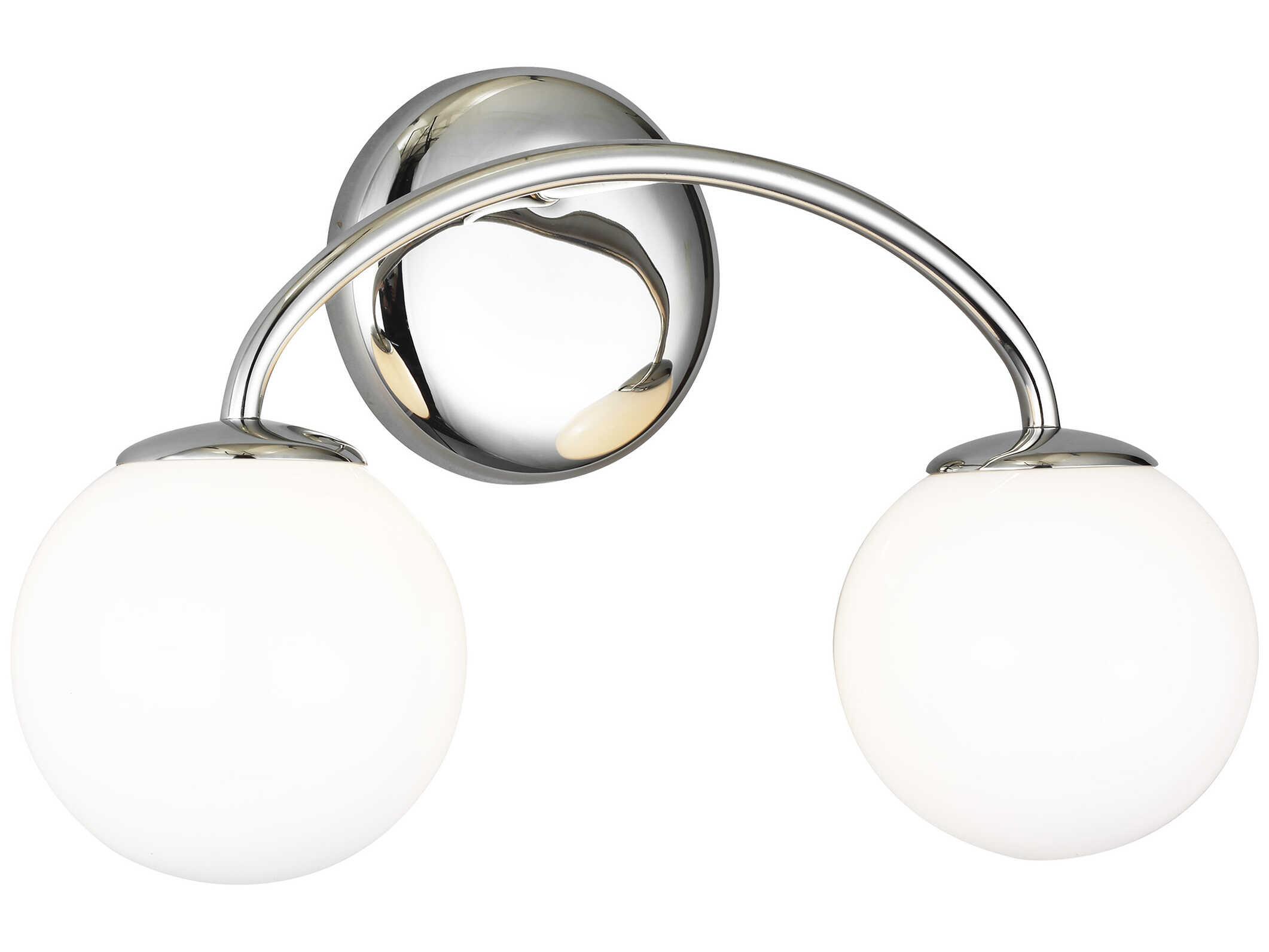 Visual Comfort Studio Galassia 2-Light Polished Nickel Vanity Light