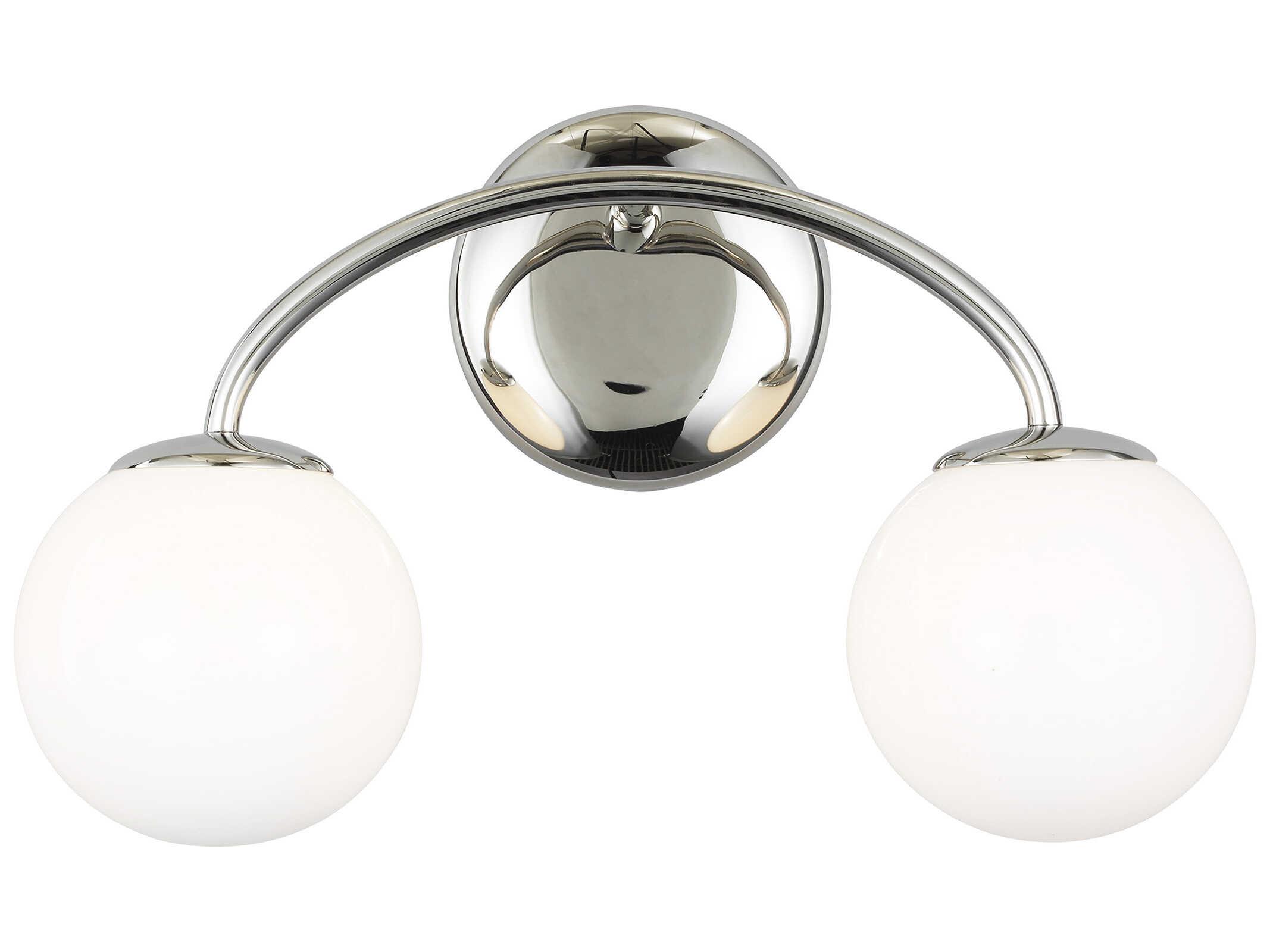 Visual Comfort Studio Galassia 2-Light Polished Nickel Vanity Light