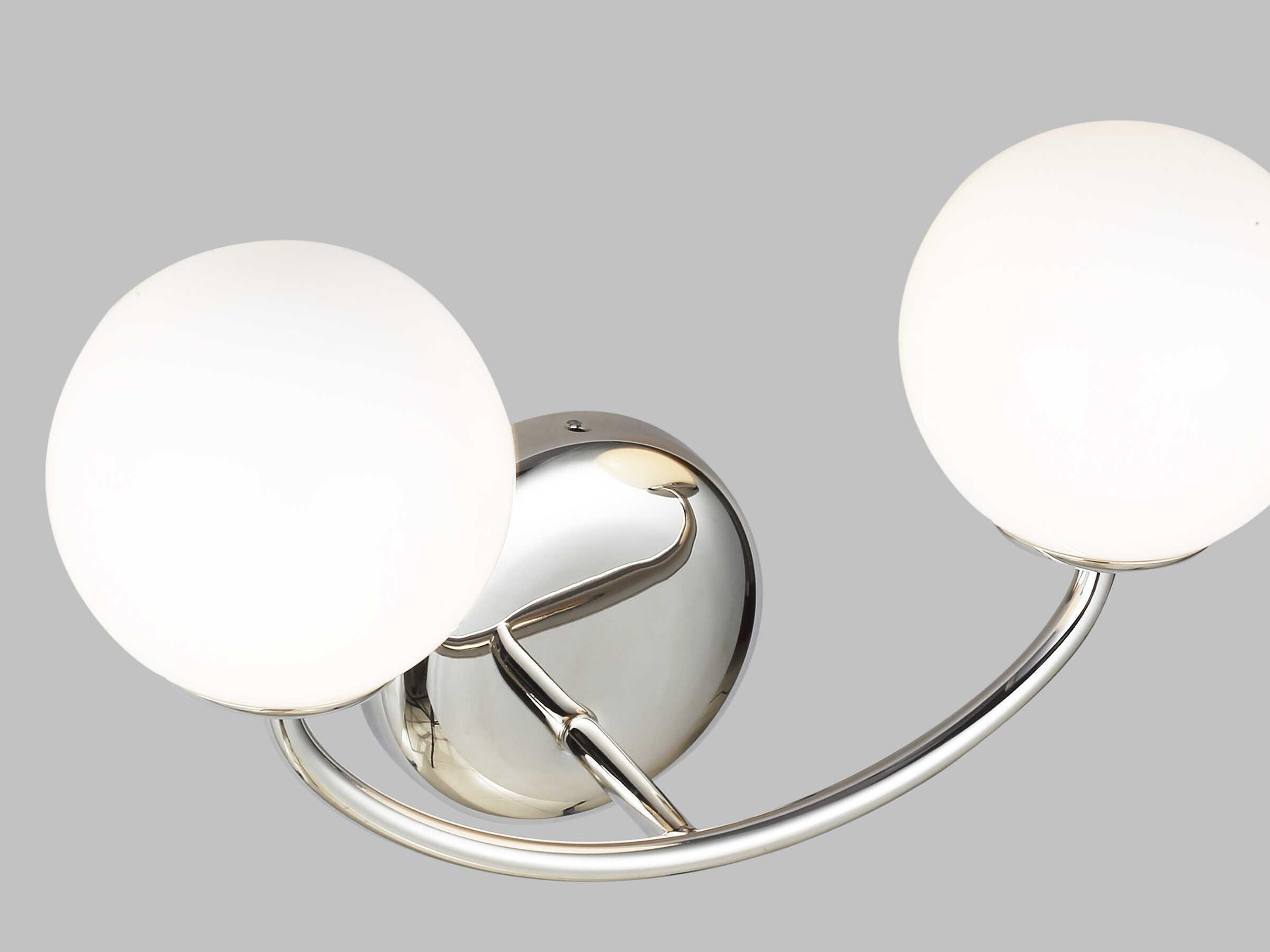 Visual Comfort Studio Galassia 2-Light Polished Nickel Vanity Light