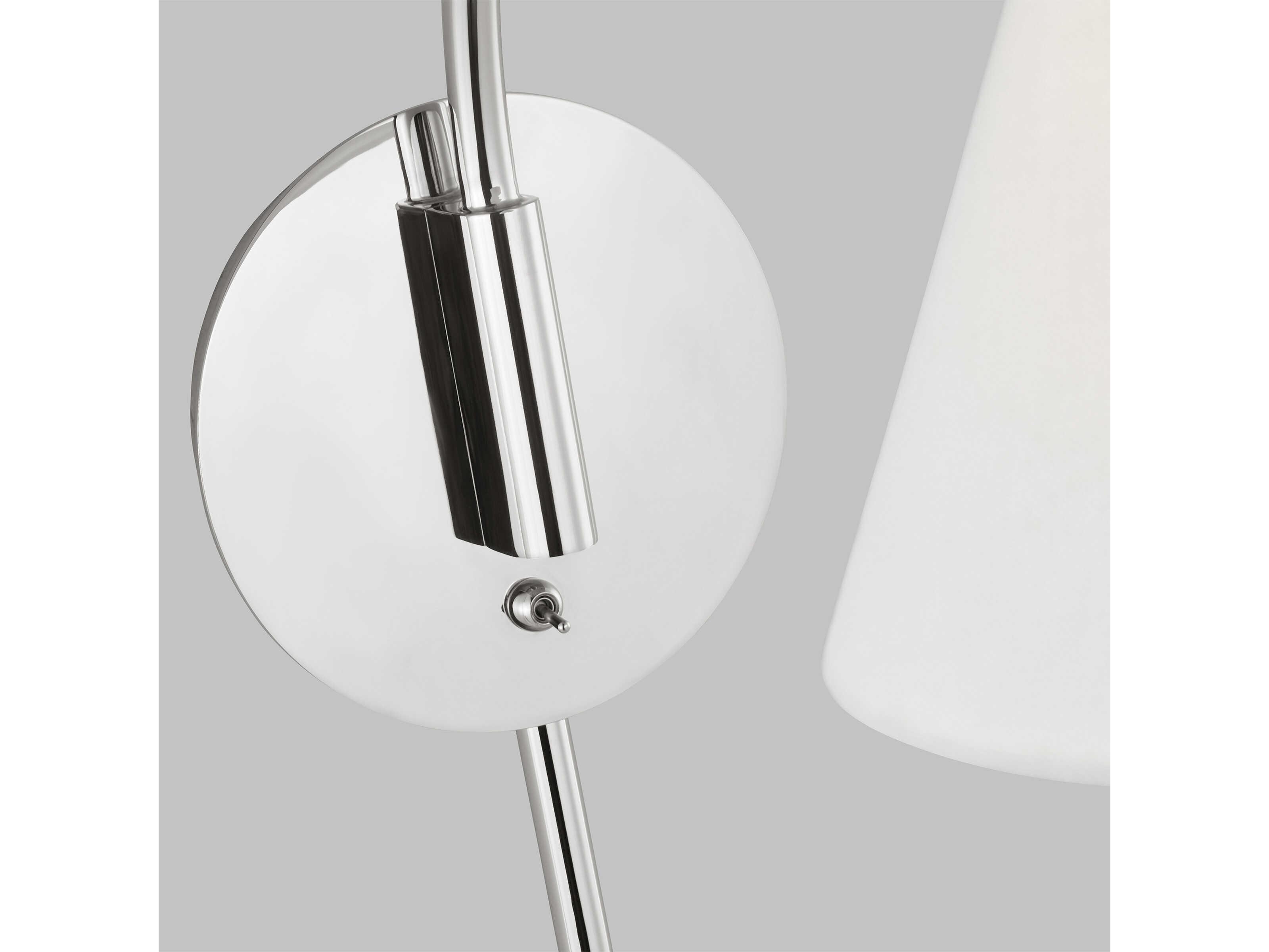 Visual Comfort Studio Remy 1-Light Polished Nickel Swing Wall Sconce