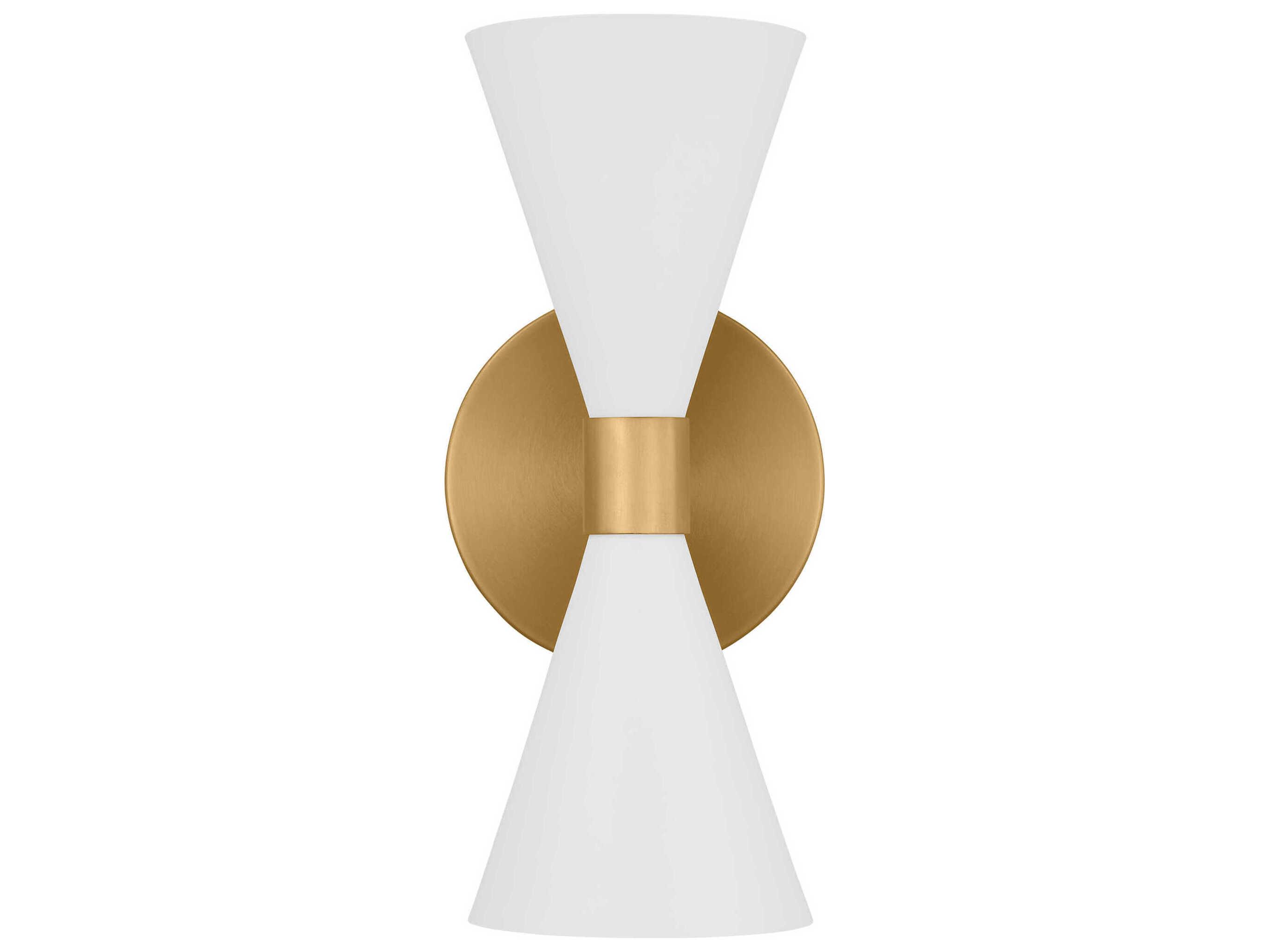 Visual Comfort Studio Albertine 2-Light Matte White Brass Wall Sconce
