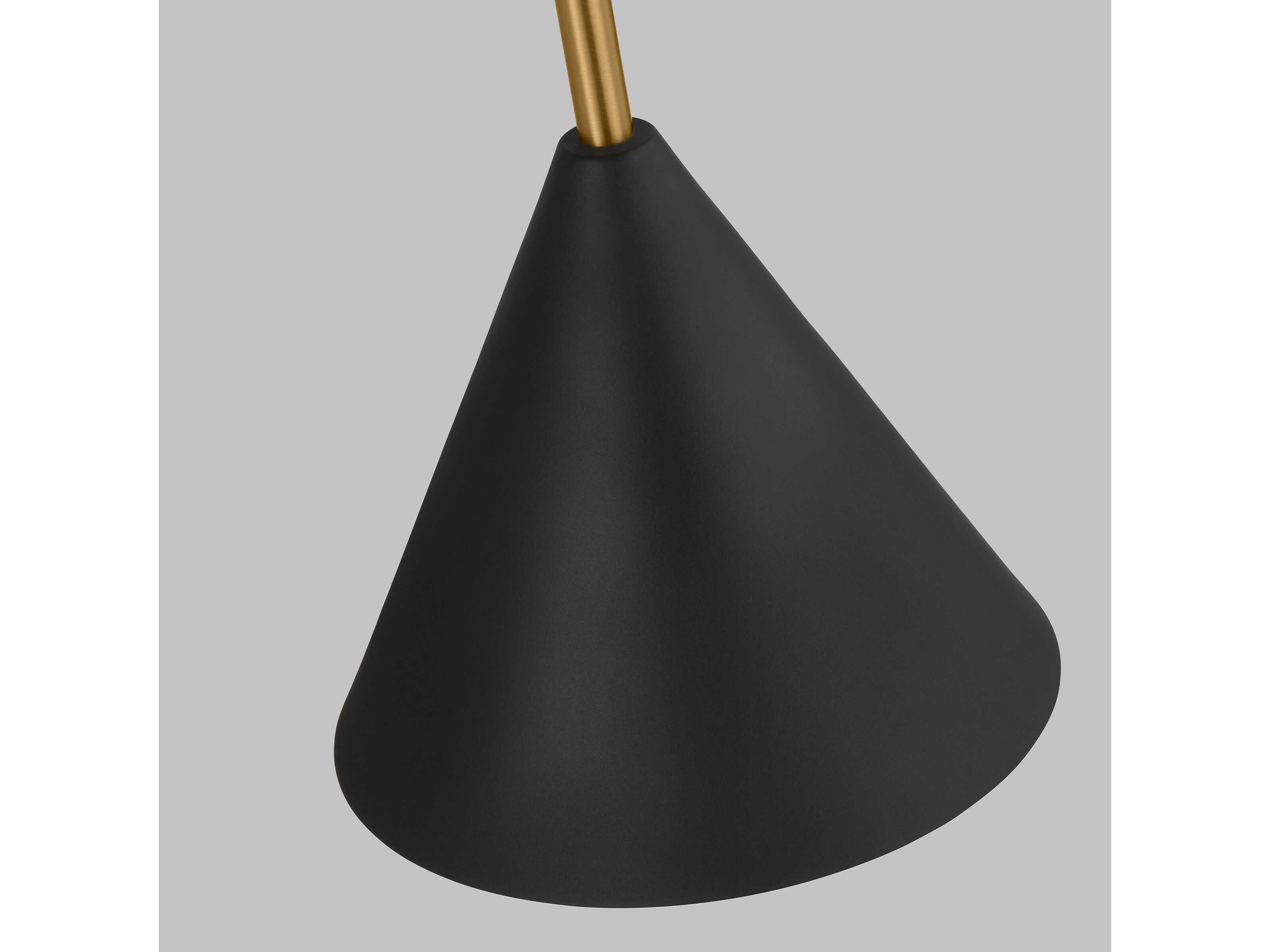 Visual Comfort Studio Cosmo 1-Light Midnight Black Burnished Brass Wall Sconce