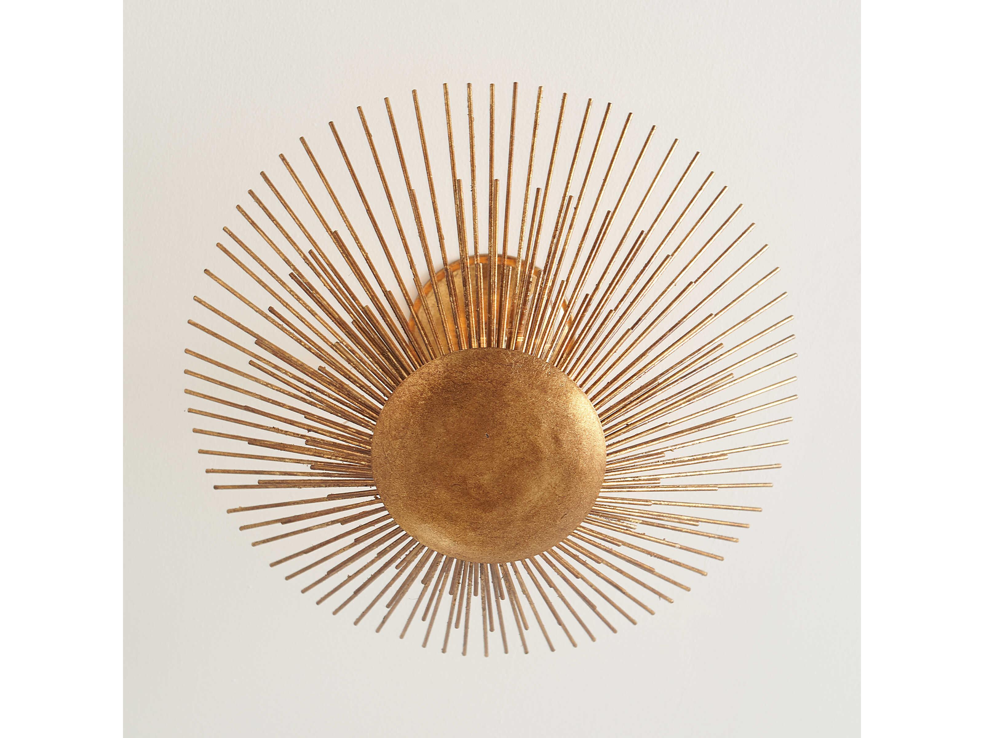 Visual Comfort Studio Helios 3-Light Antique Gild Gold Semi Flush Mount